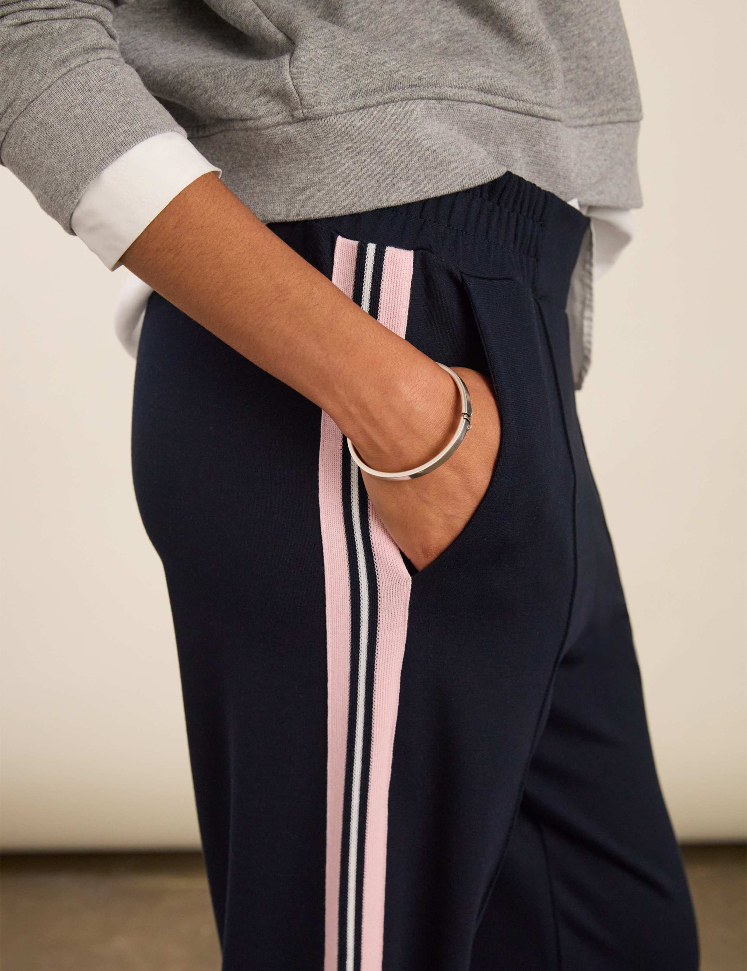 Jersey Side Stripe Wide Leg Trousers 4 of 6
