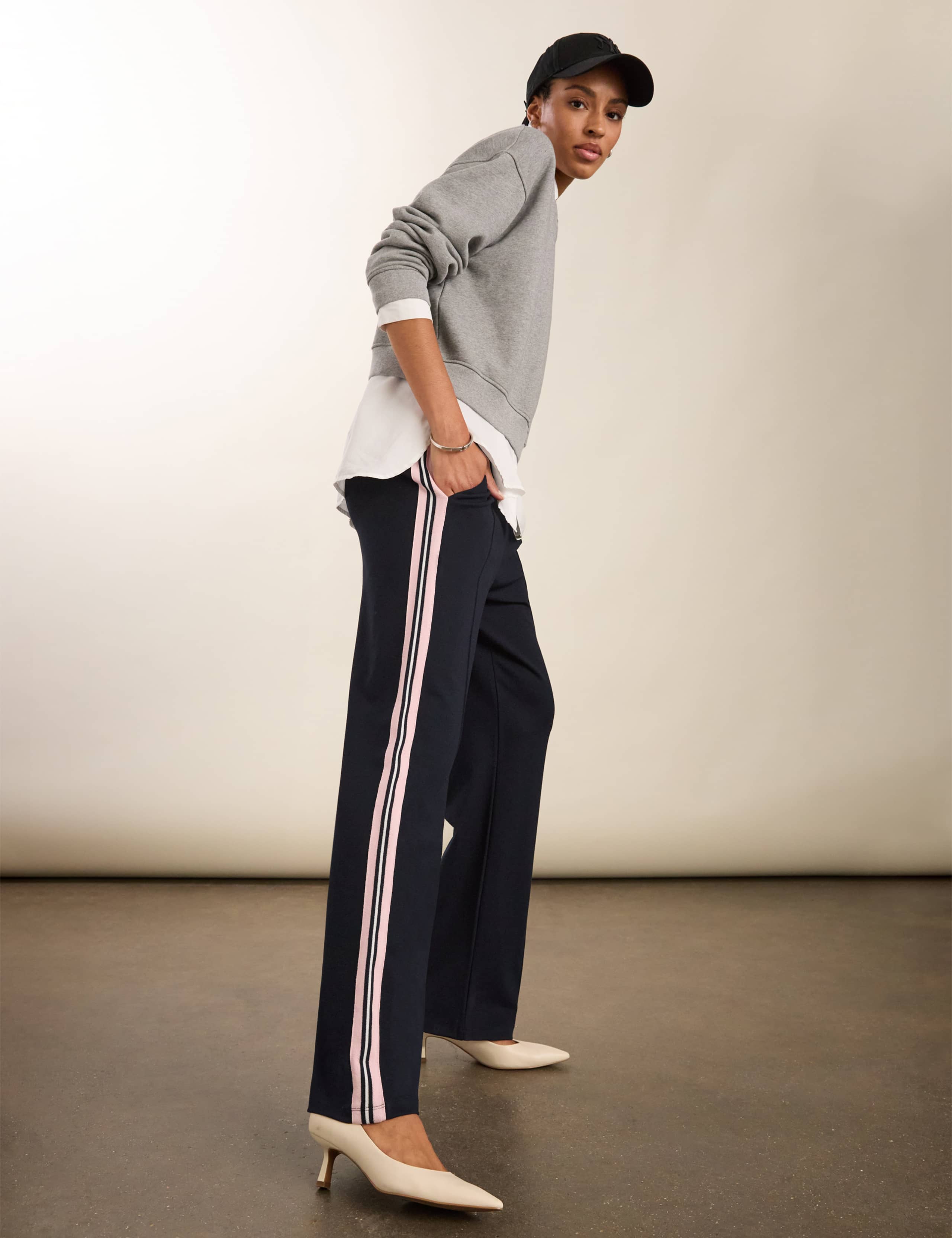 Jersey Side Stripe Wide Leg Trousers 5 of 6