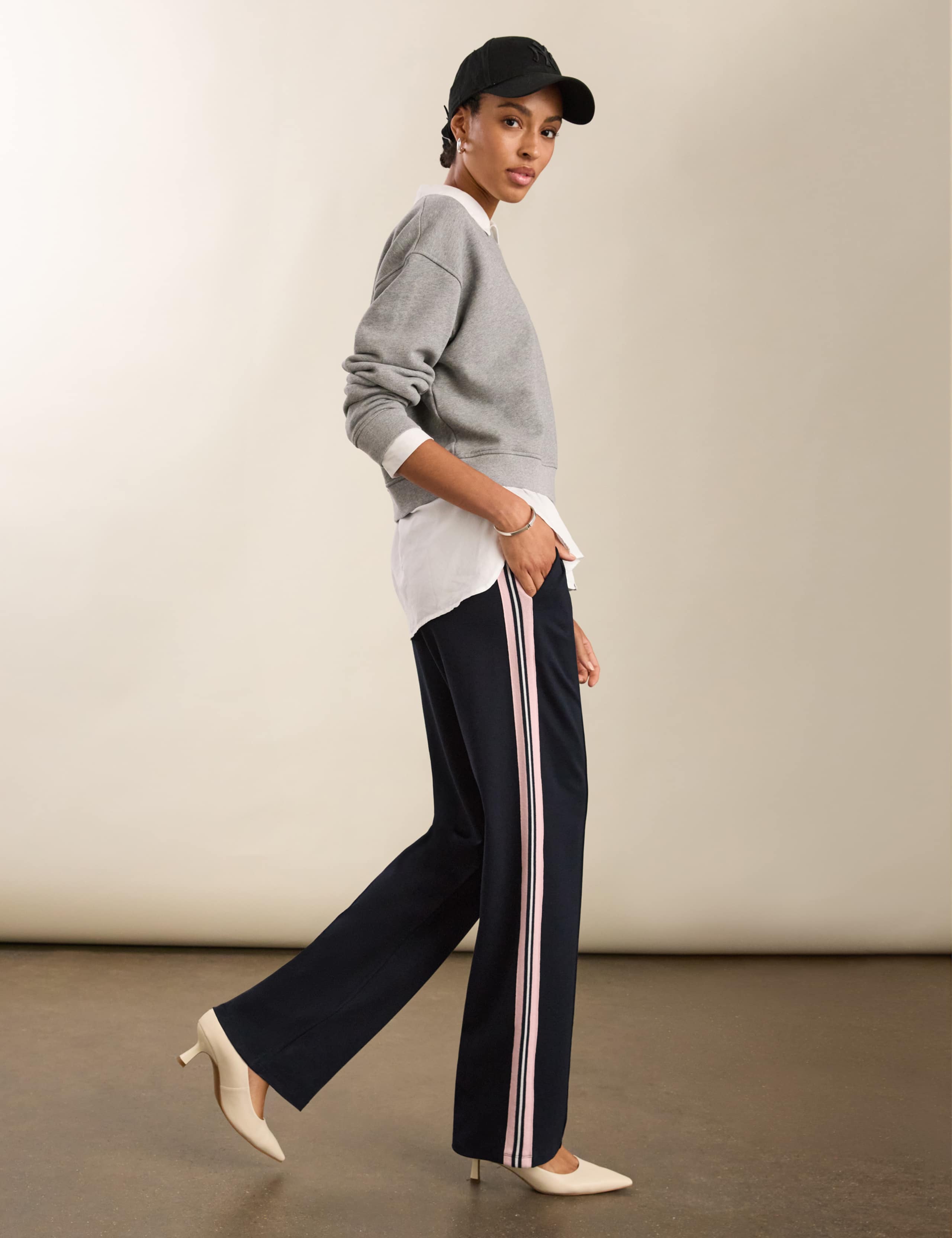 Jersey Side Stripe Wide Leg Trousers 6 of 6