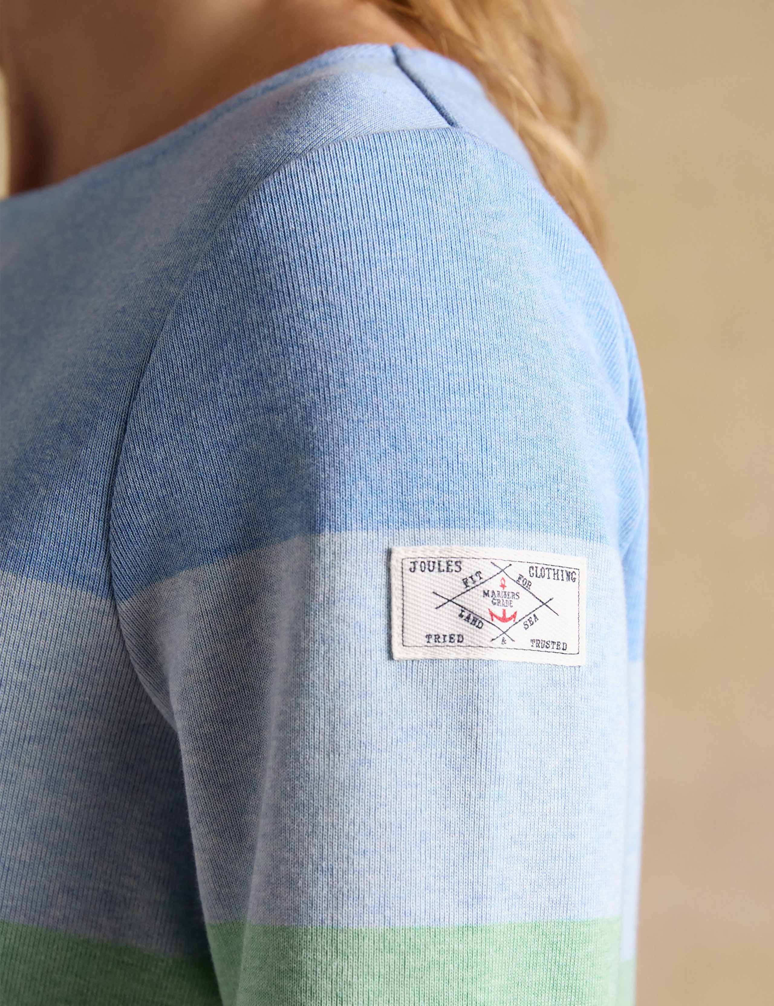 Pure Cotton Striped Slash Neck Top 7 of 8