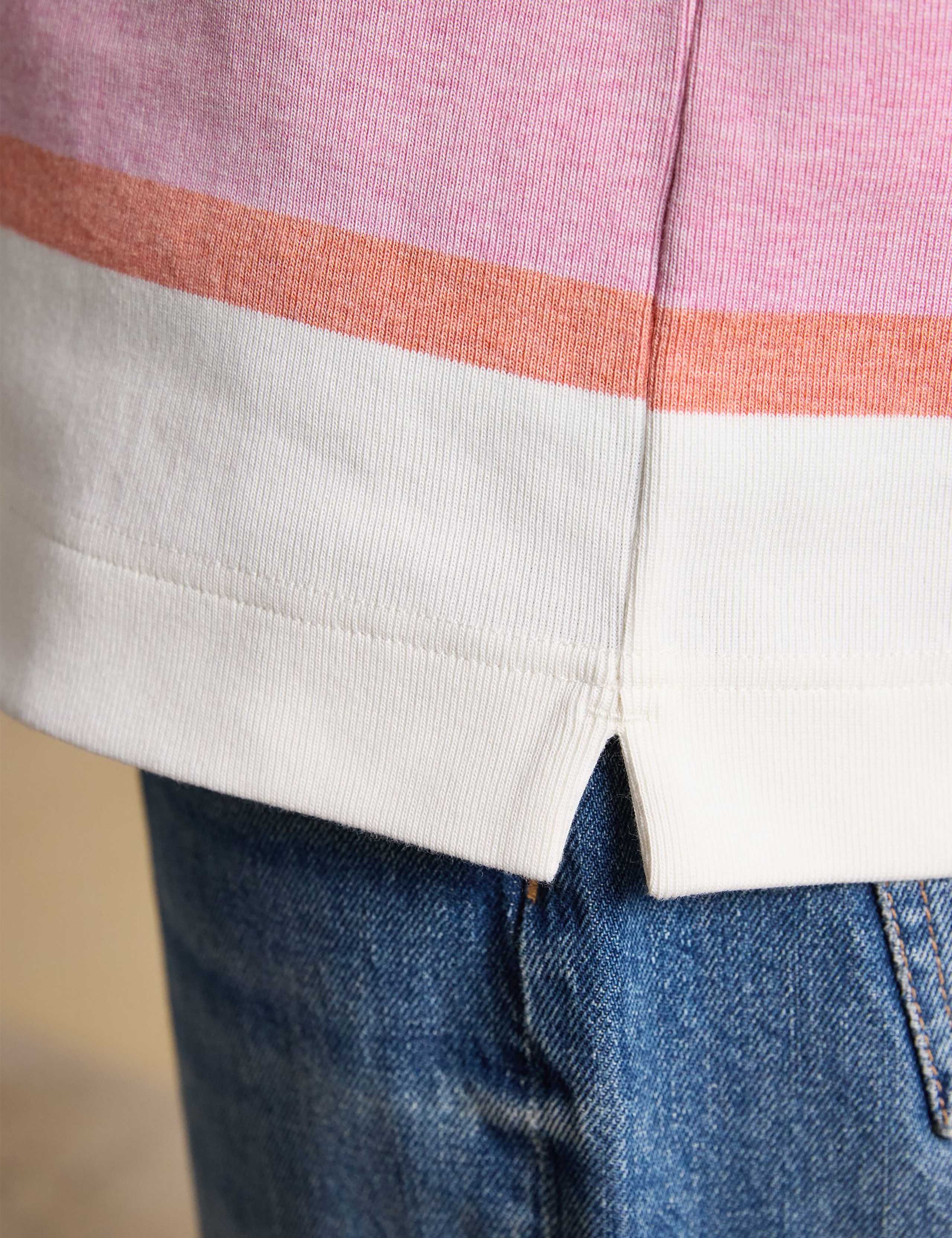 Pure Cotton Striped Slash Neck Top 8 of 8