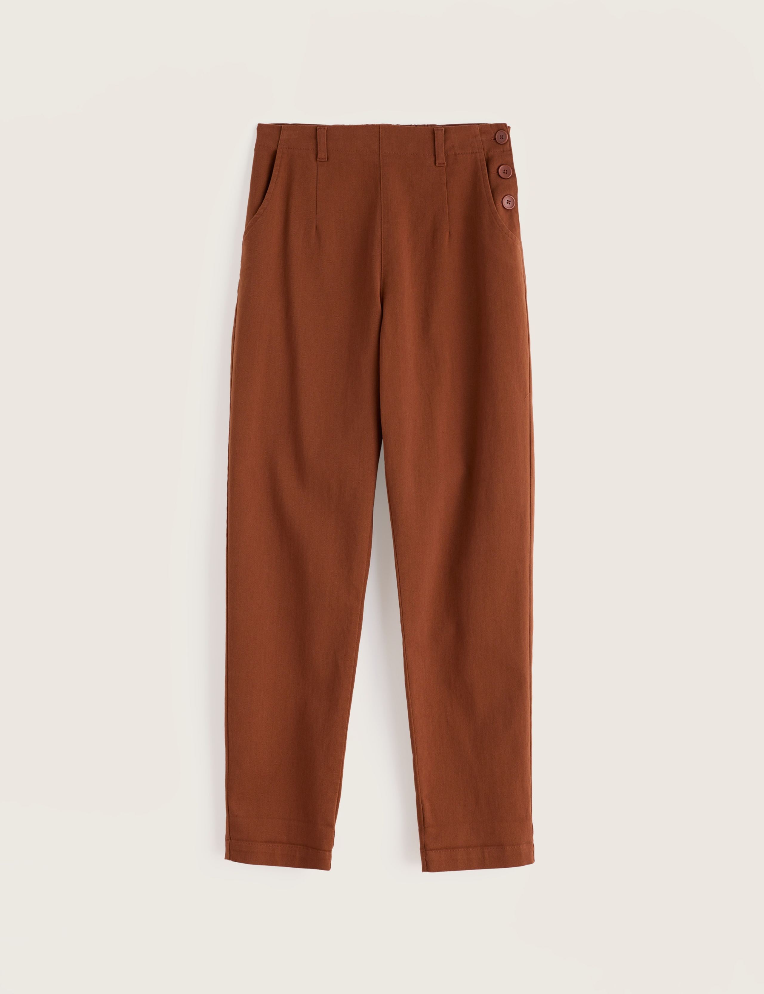 Cotton Rich Tapered Ankle Grazer Trousers 2 of 5