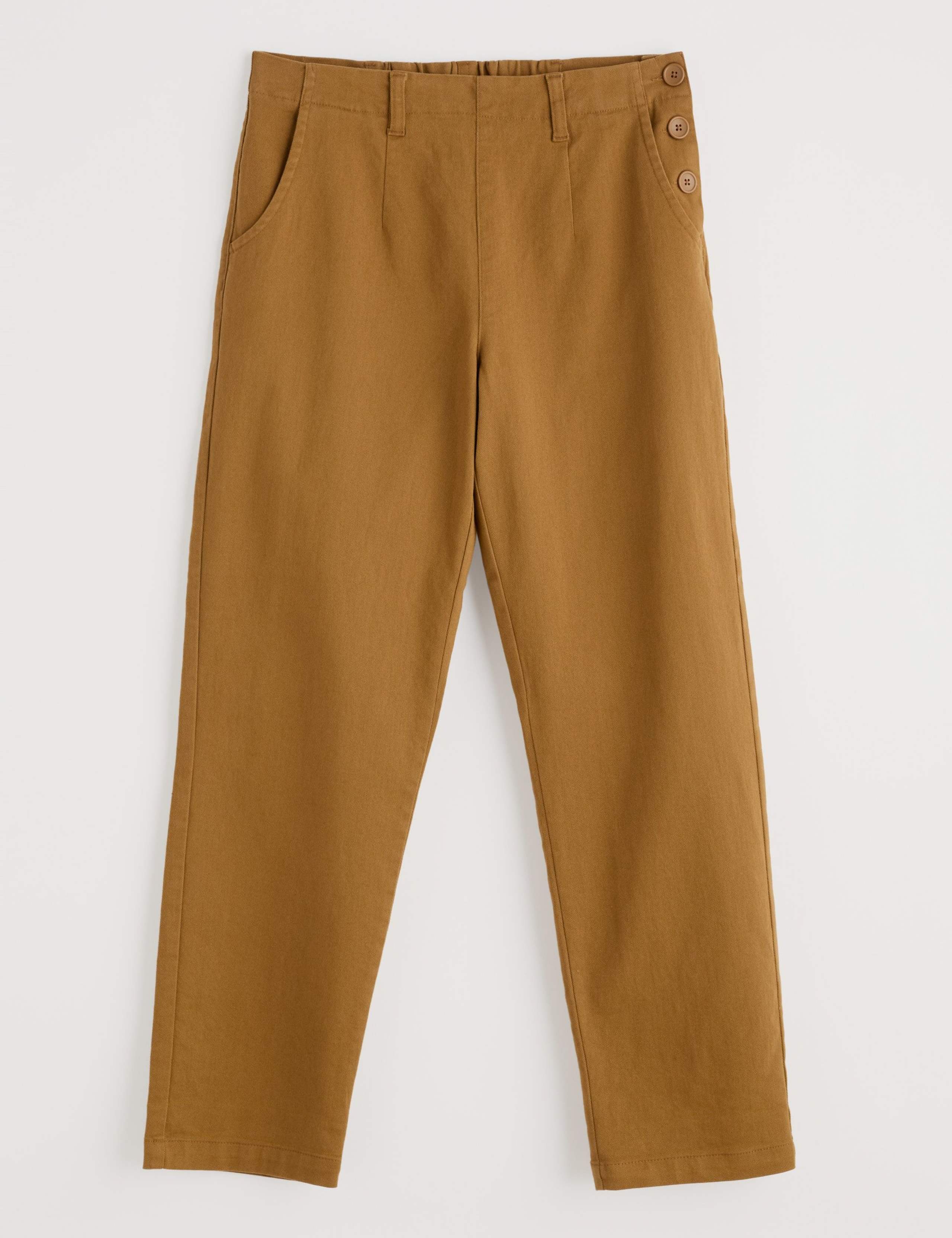 Cotton Rich Tapered Ankle Grazer Trousers 2 of 5