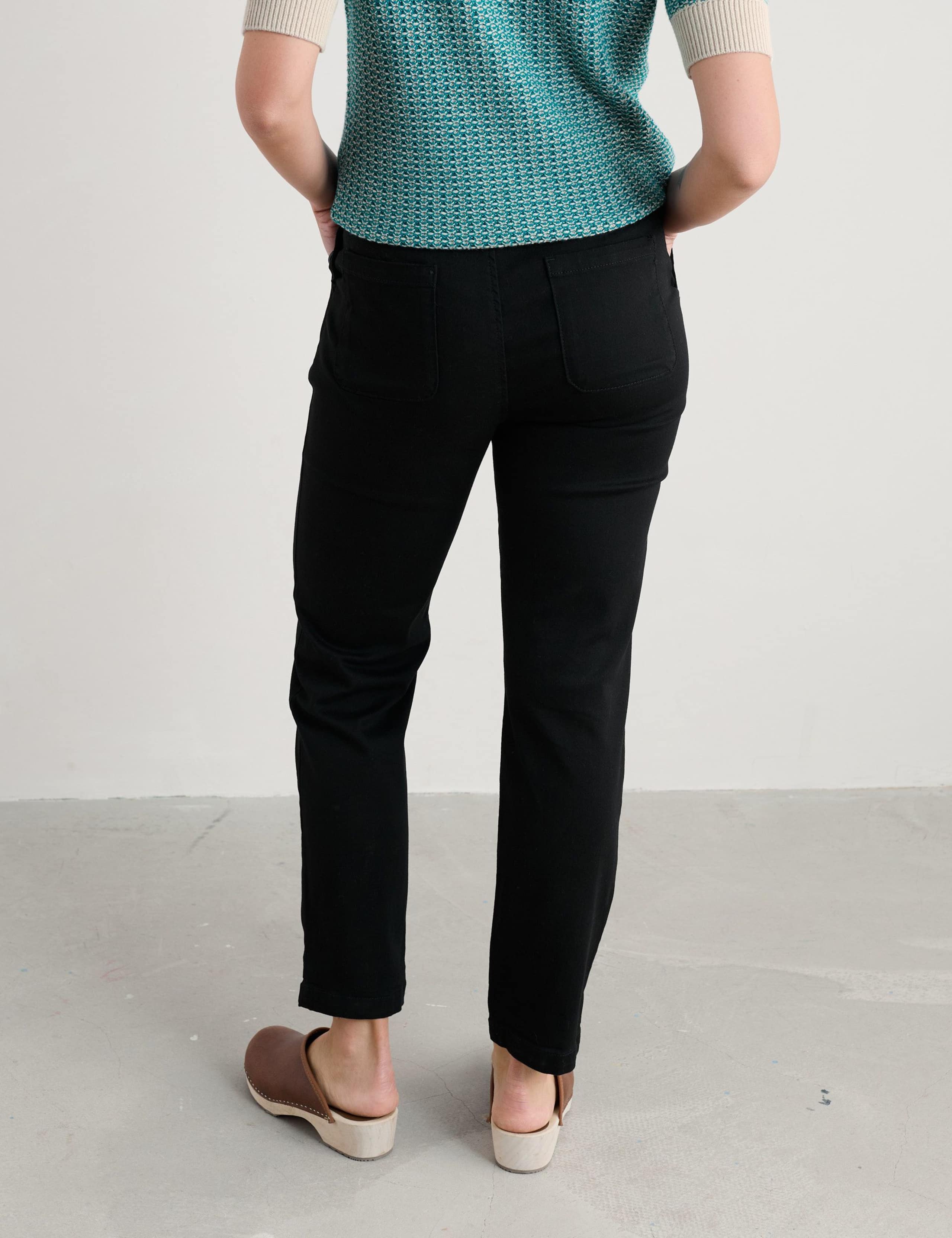 Cotton Rich Tapered Ankle Grazer Trousers 3 of 5