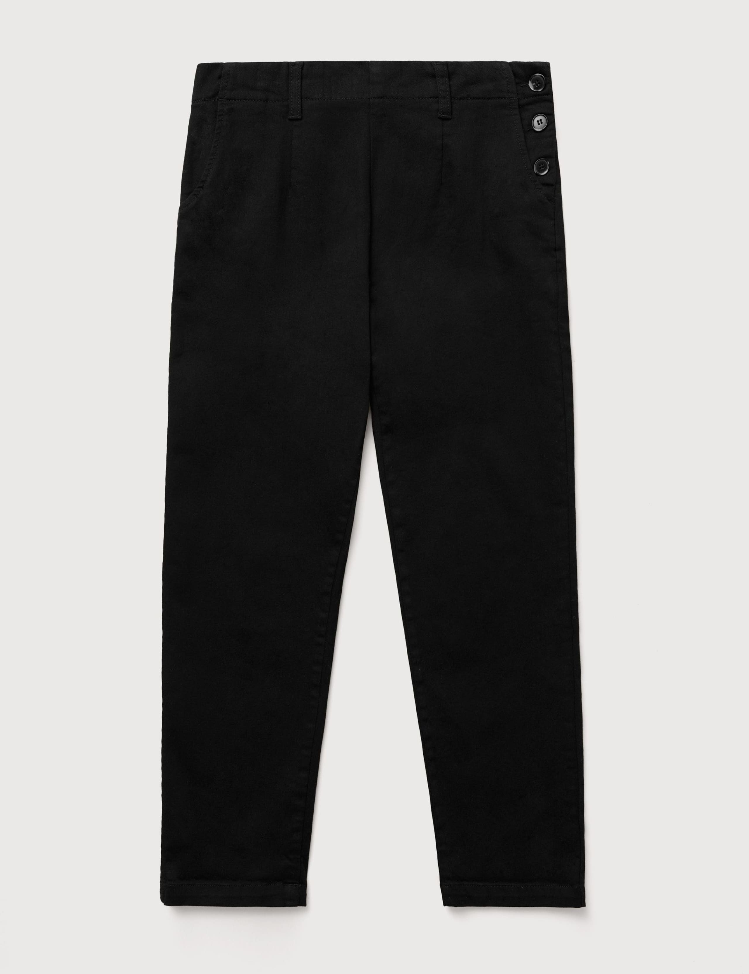 Cotton Rich Tapered Ankle Grazer Trousers 2 of 5