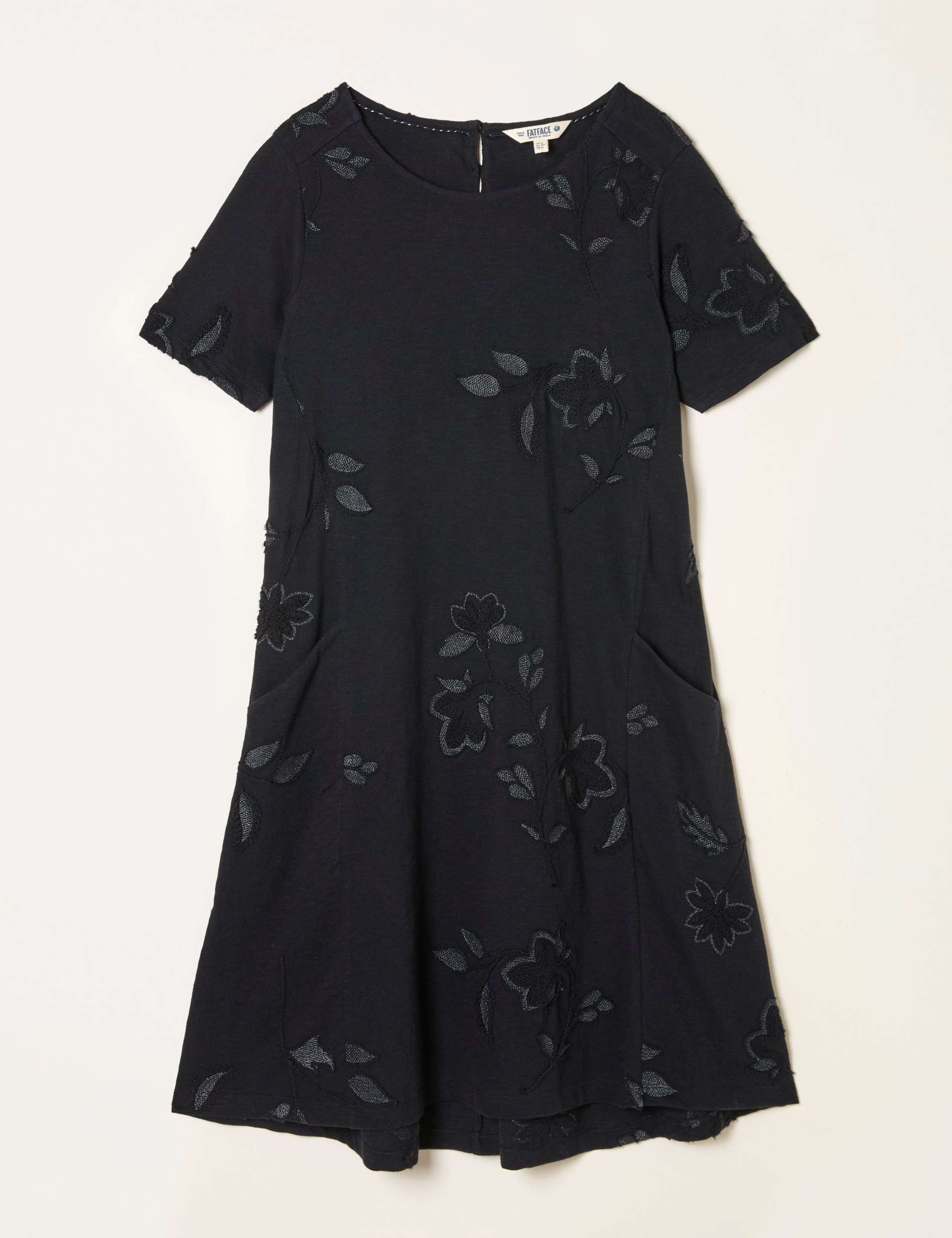 Pure Cotton Embroidered Mini Shift Dress 2 of 5