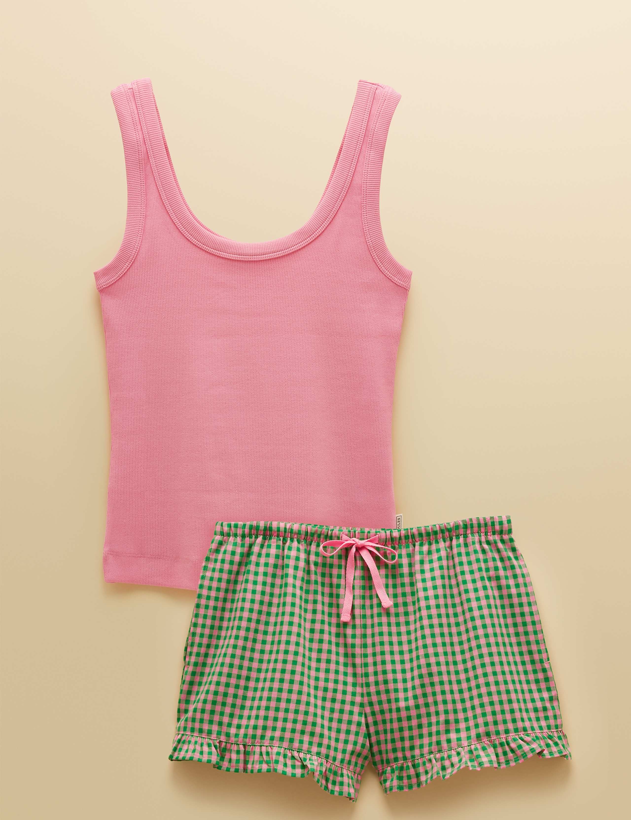 Cotton Rich Checked Shortie Set 2 of 9
