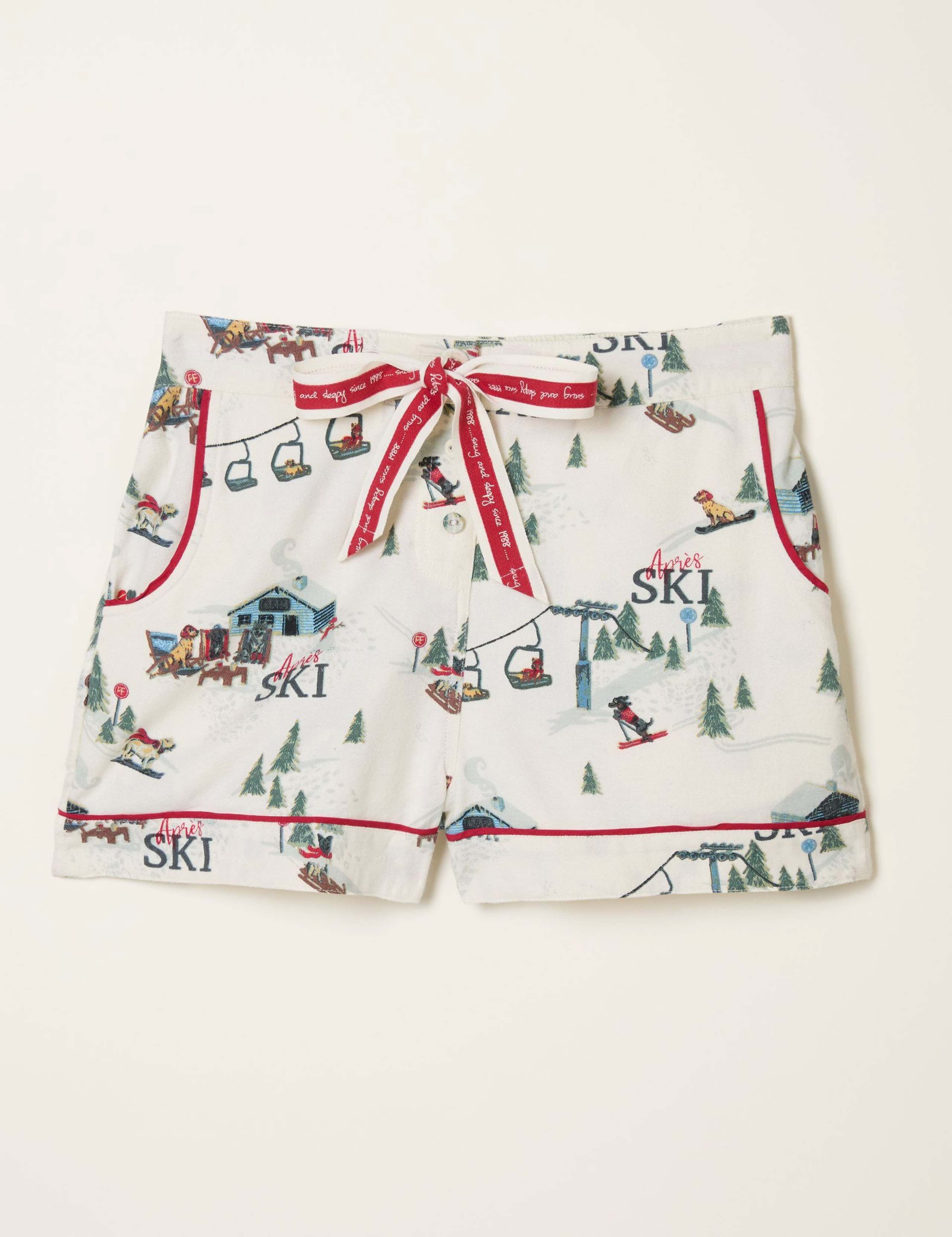 Pure Cotton Ski Print Pyjama Shorts 2 of 5