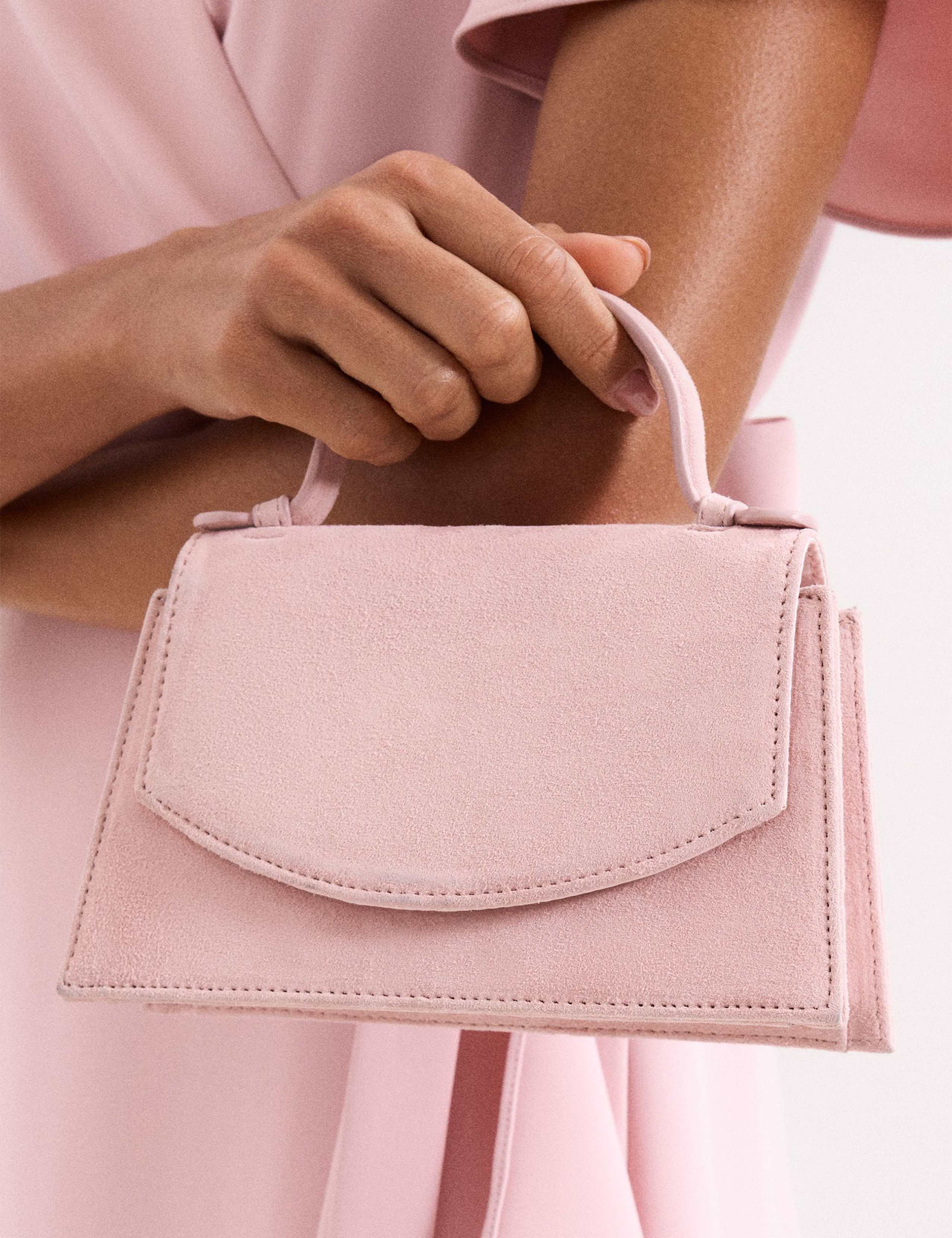 Suede Top Handle Grab Bag 7 of 8