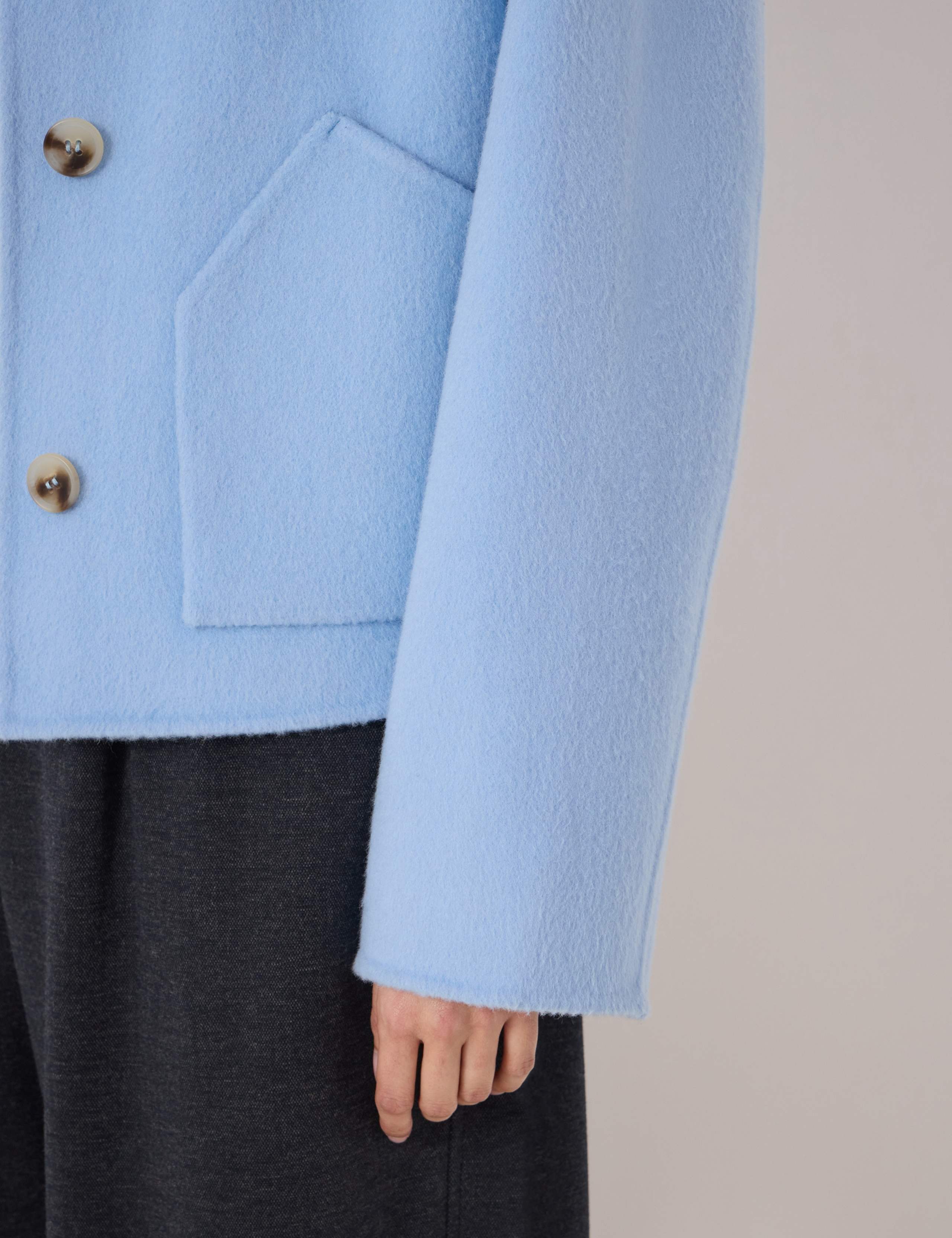 Pure Wool Textured Cropped Jacket 3 of 6