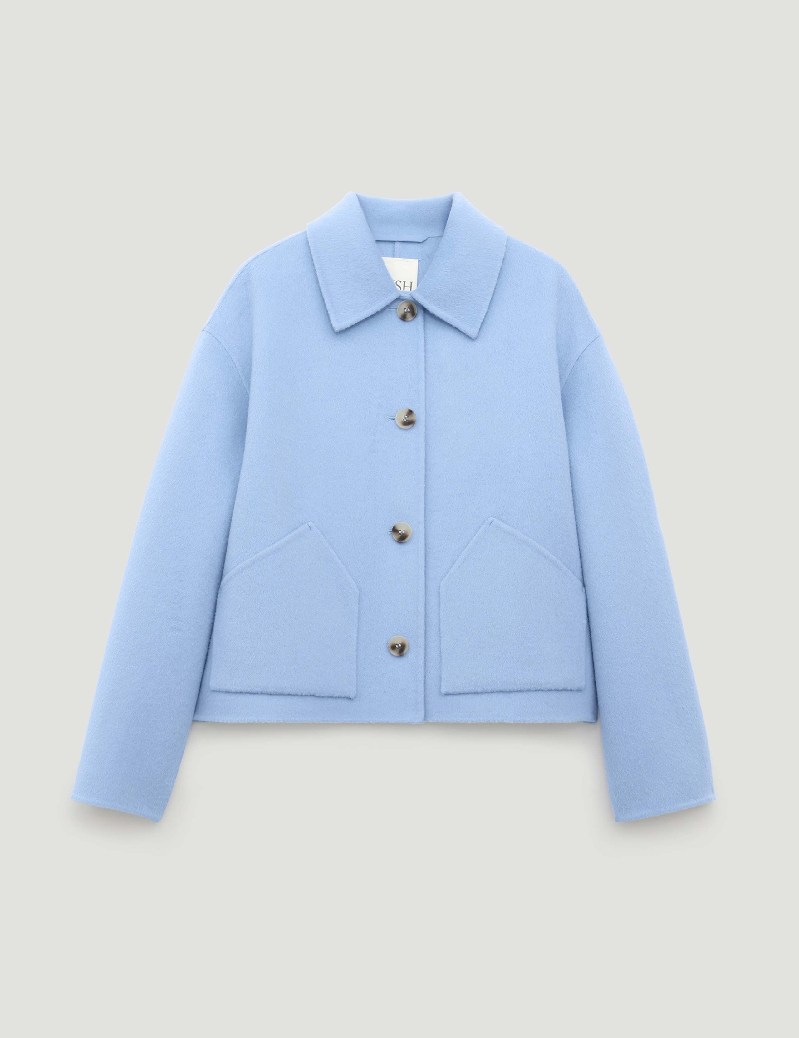 Pure Wool Textured Cropped Jacket 2 of 6