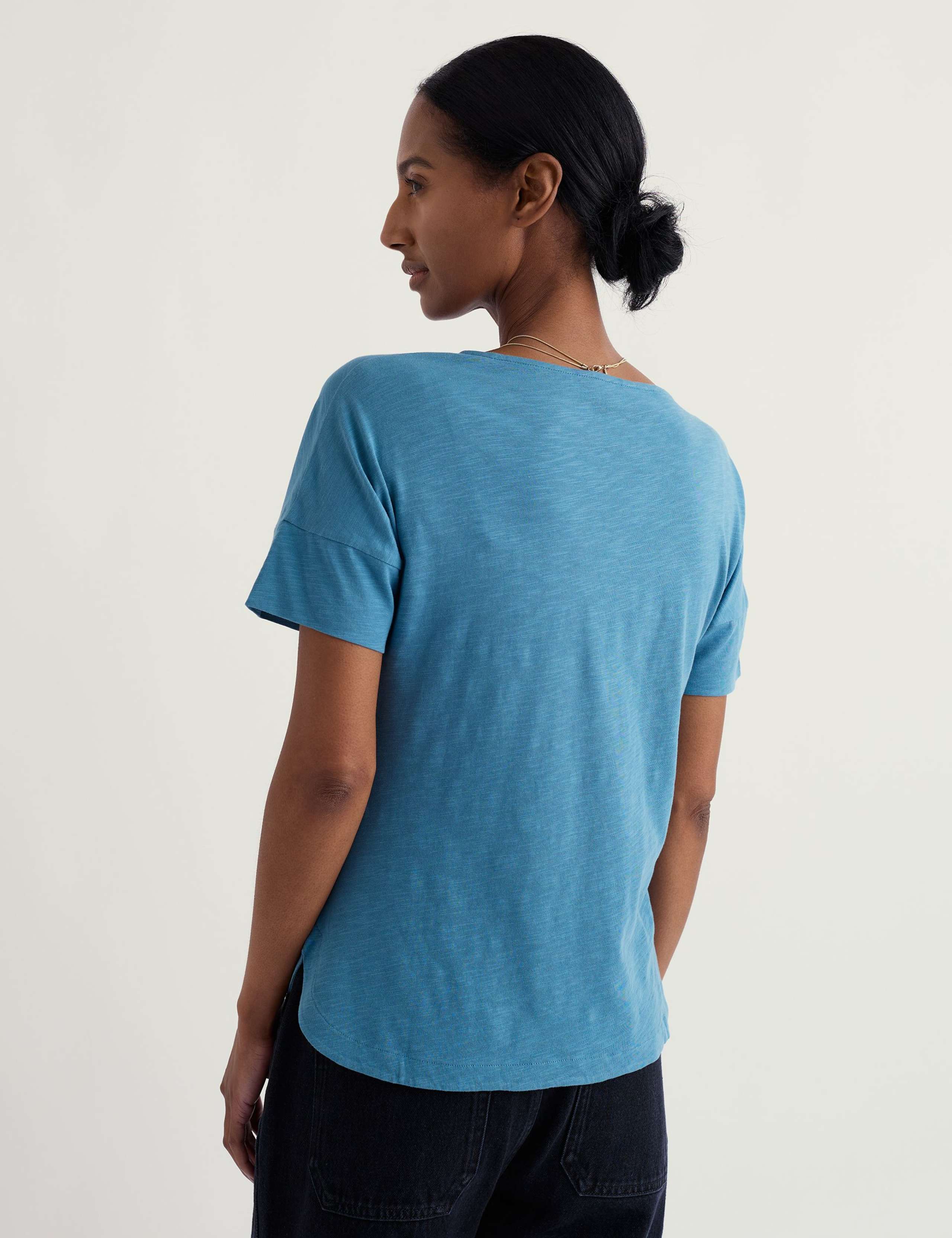 Pure Cotton Scoop Neck T-Shirt 4 of 5