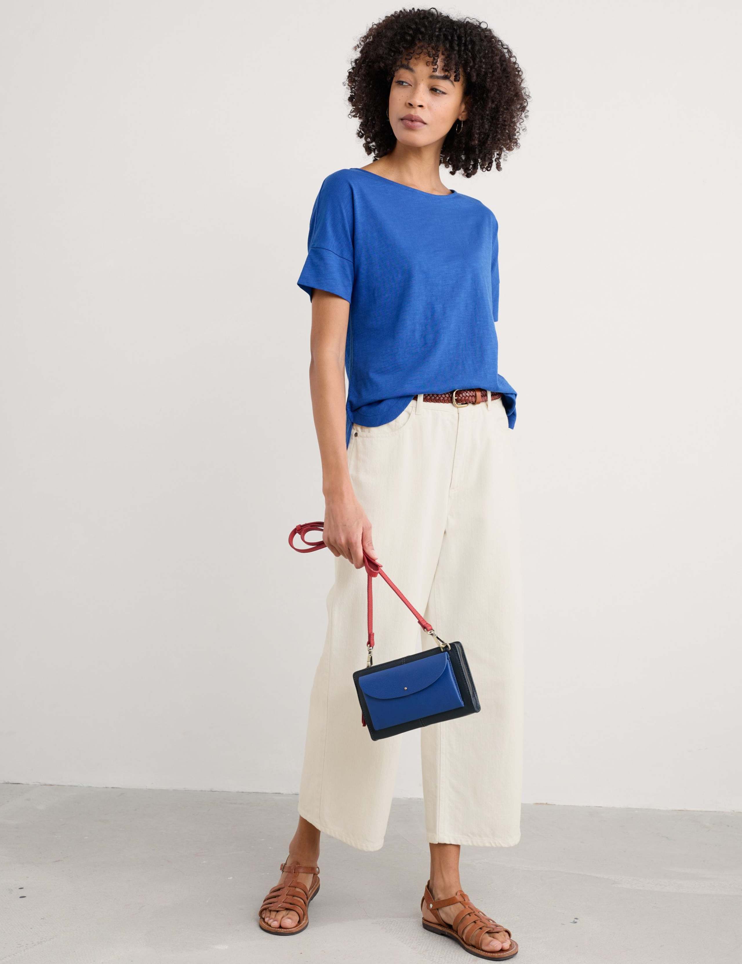 Pure Cotton Scoop Neck T-Shirt 1 of 4