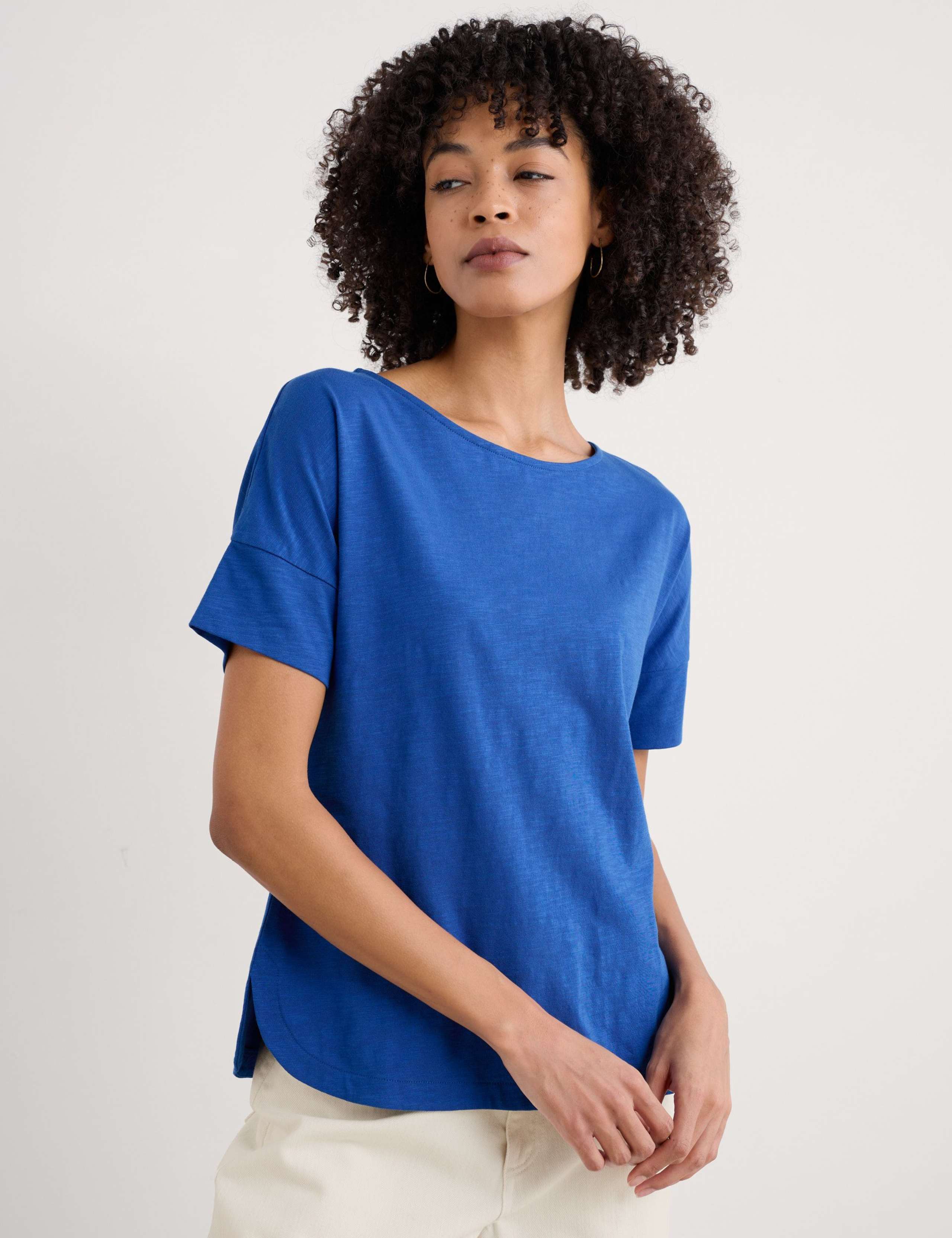 Pure Cotton Scoop Neck T-Shirt 3 of 4