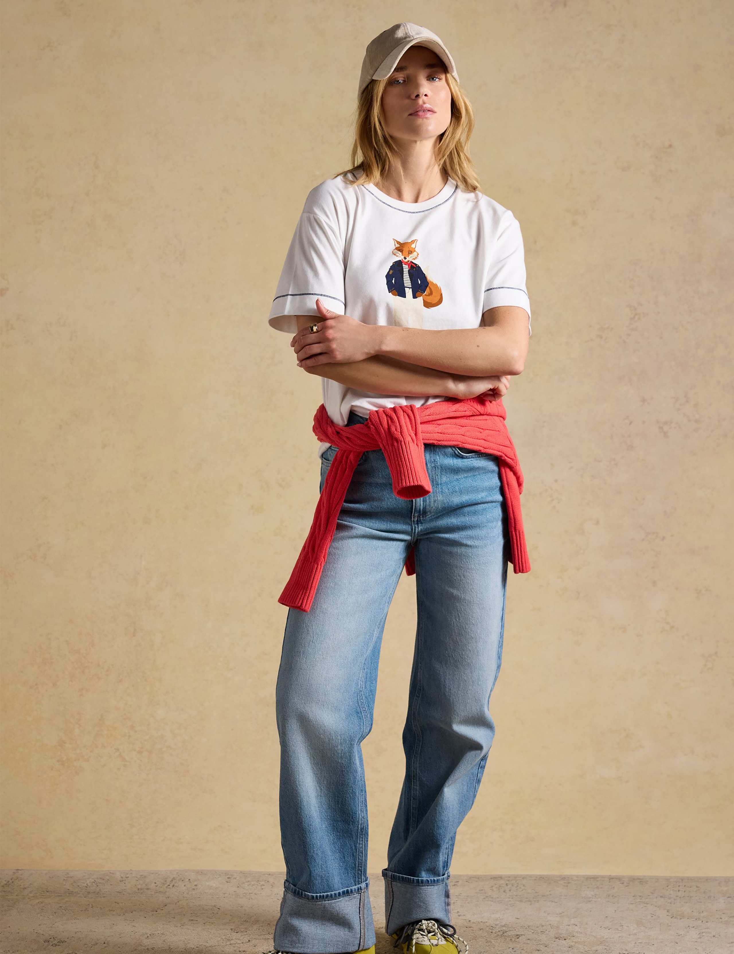 Pure Cotton Fox Graphic T-Shirt 1 of 8