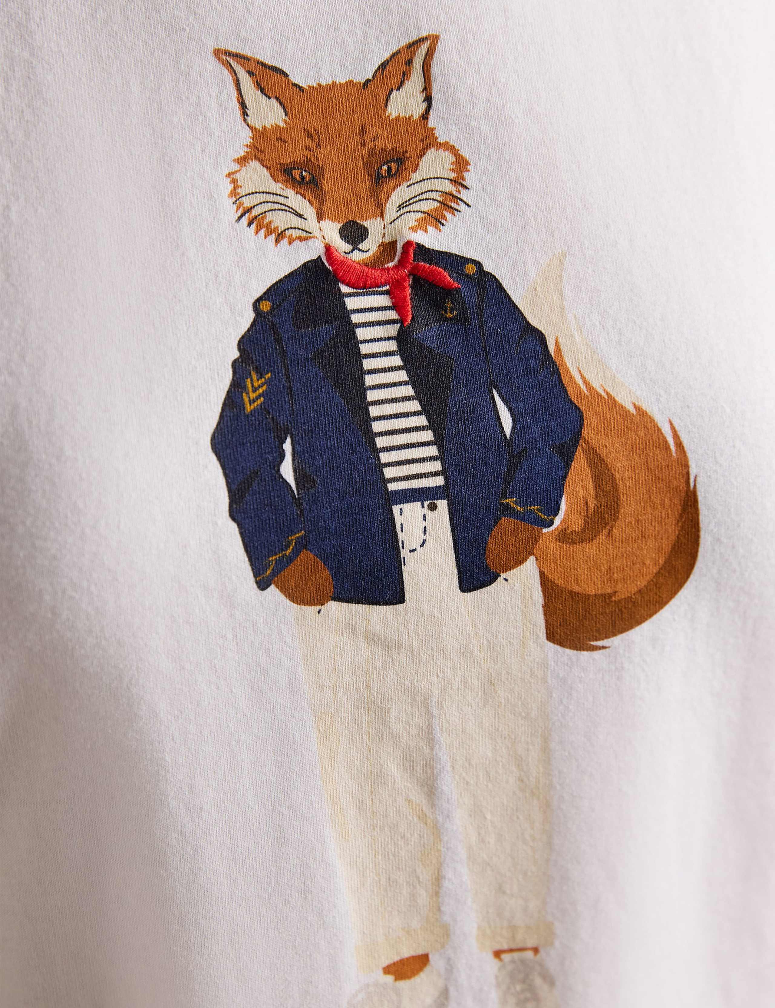 Pure Cotton Fox Graphic T-Shirt 8 of 8