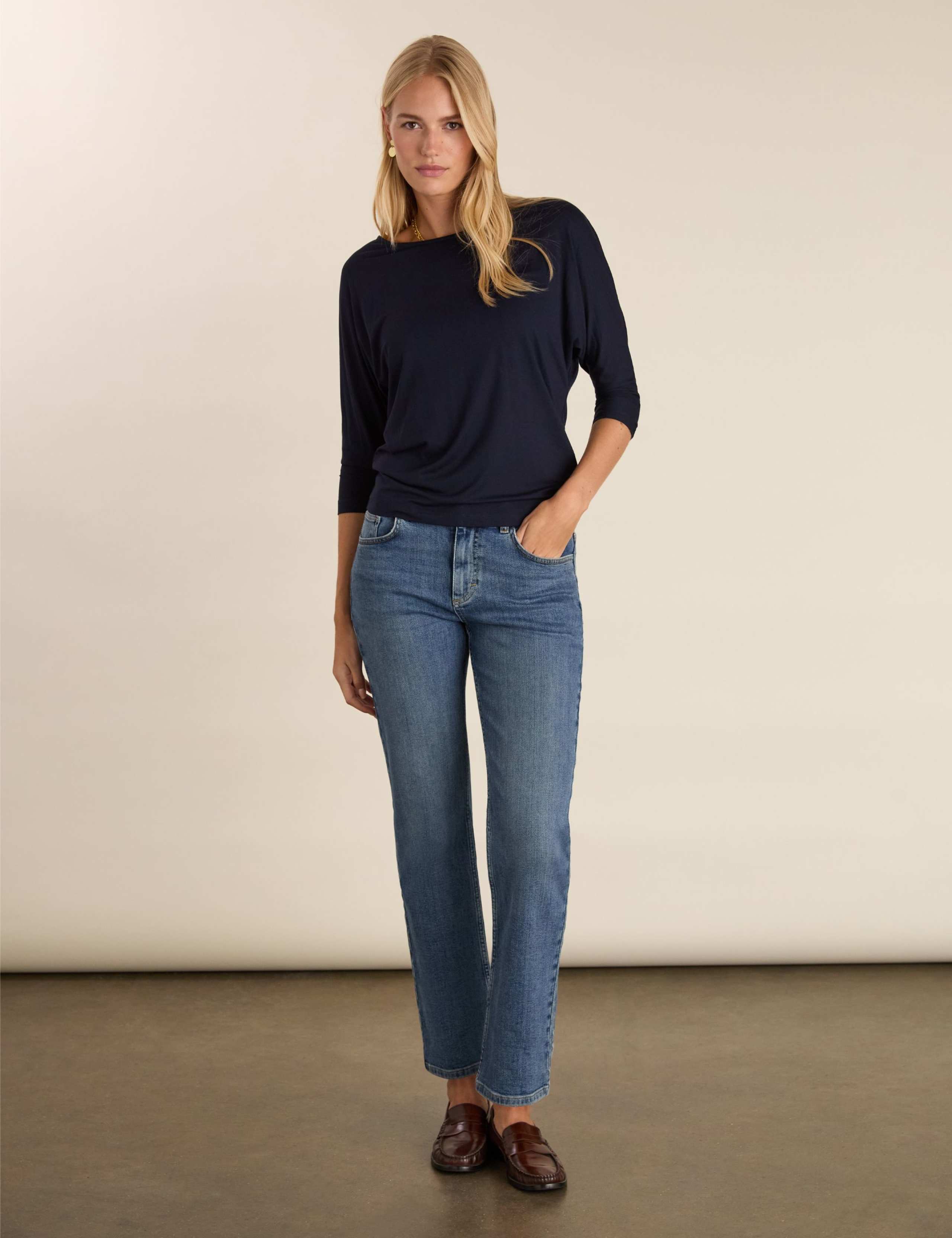 Jersey Boat Neck Relaxed Top 4 of 4