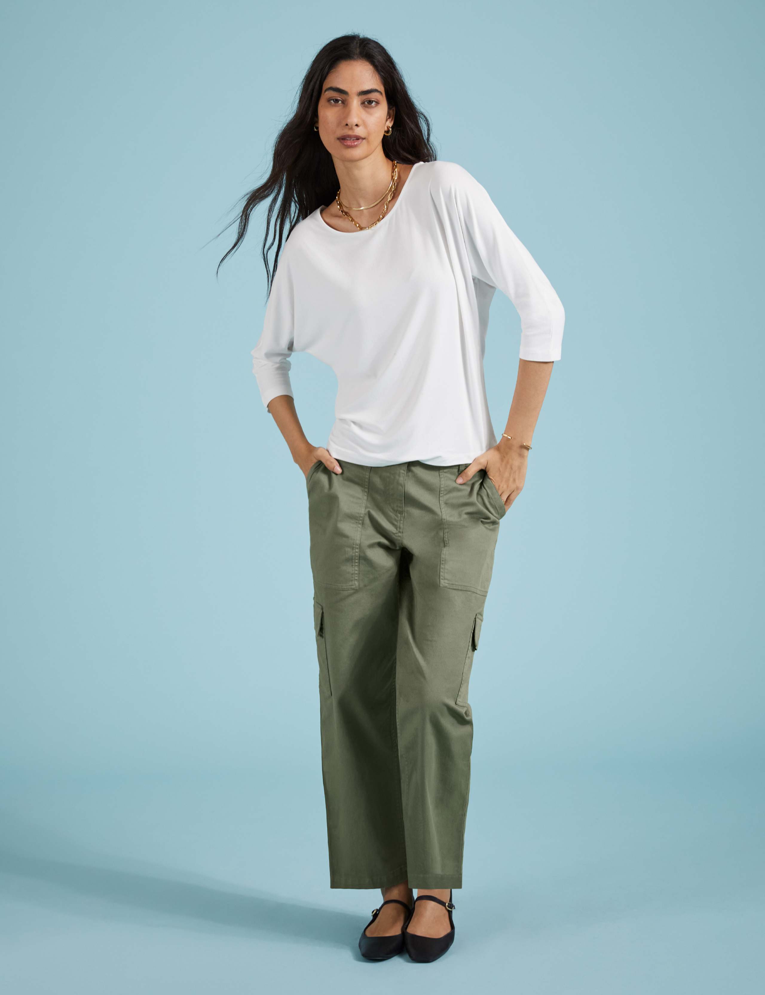 Jersey Boat Neck Relaxed Top 2 of 3