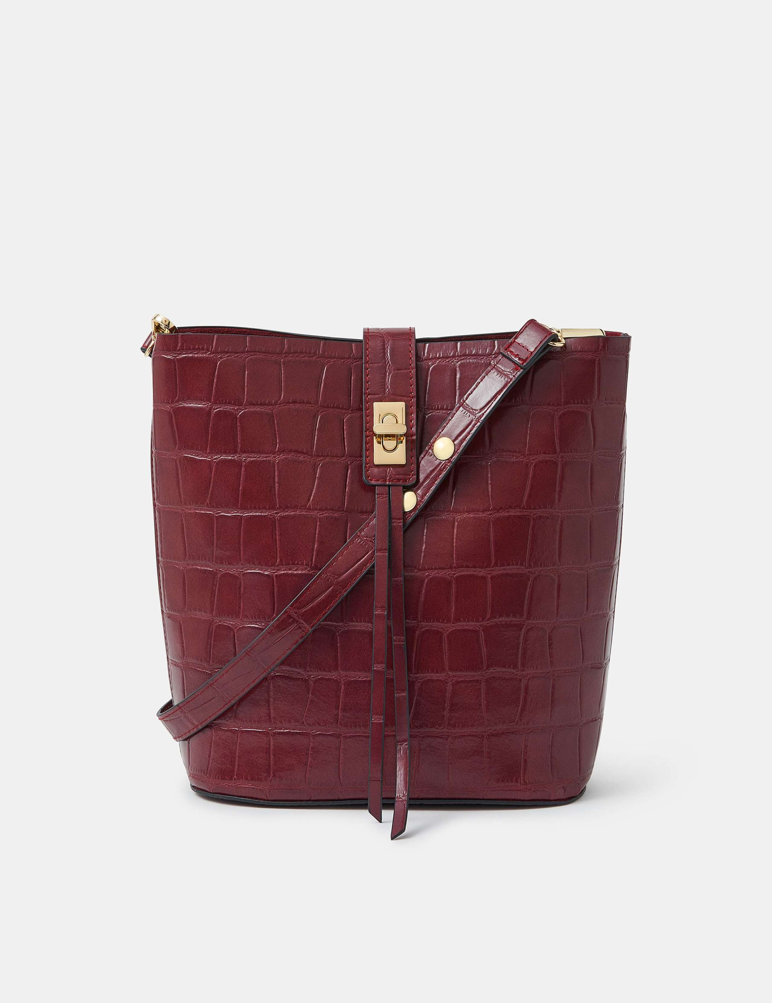 Faux Leather Croc Effect Grab Bag 3 of 5