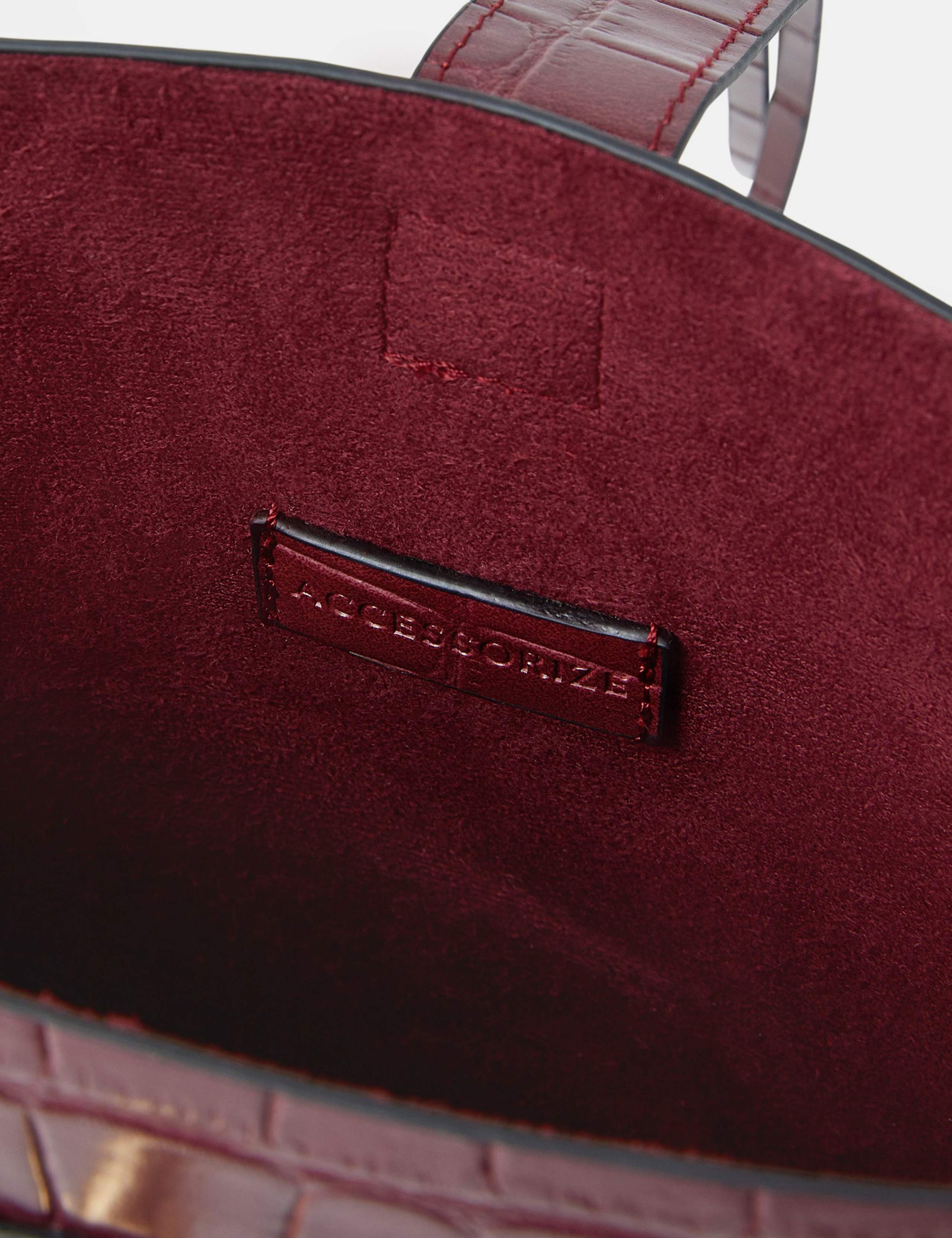 Faux Leather Croc Effect Grab Bag 5 of 5