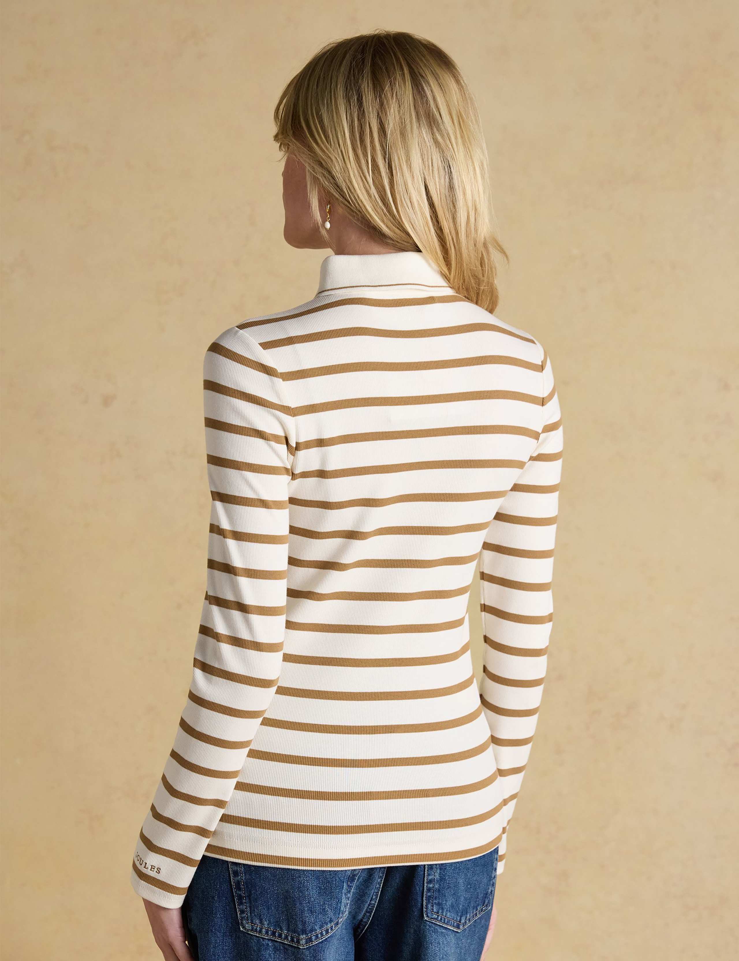 Cotton Rich Ribbed Striped Polo Shirt 4 of 8