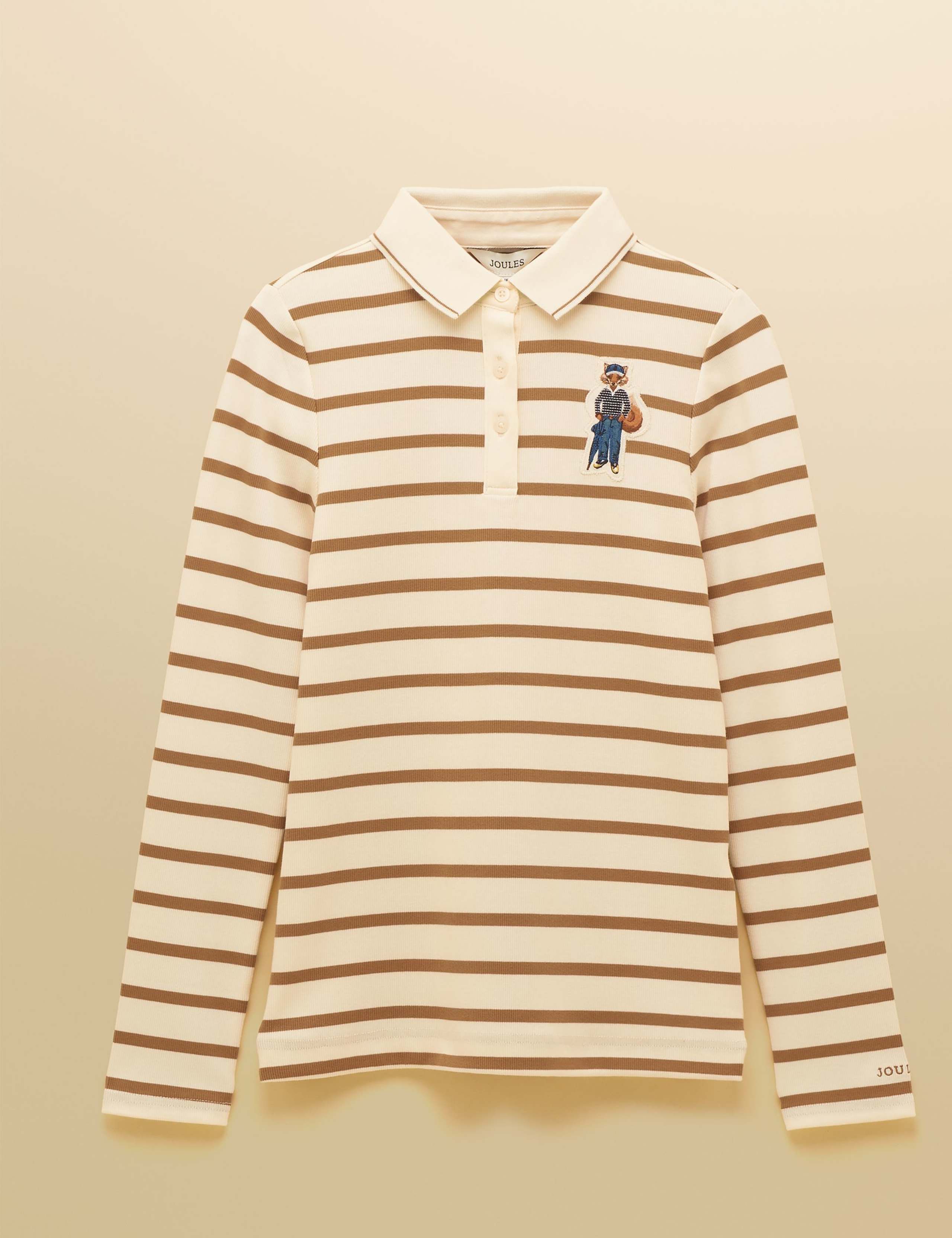 Cotton Rich Ribbed Striped Polo Shirt 2 of 8