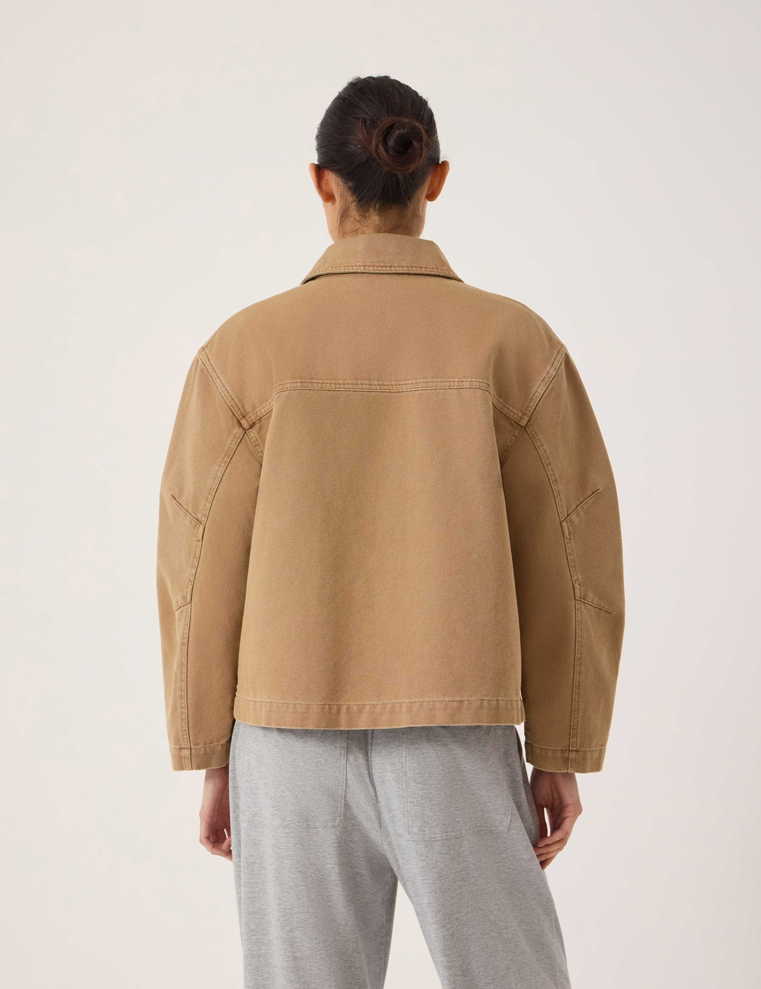 Pure Cotton Funnel Neck Utility Jacket 4 of 6