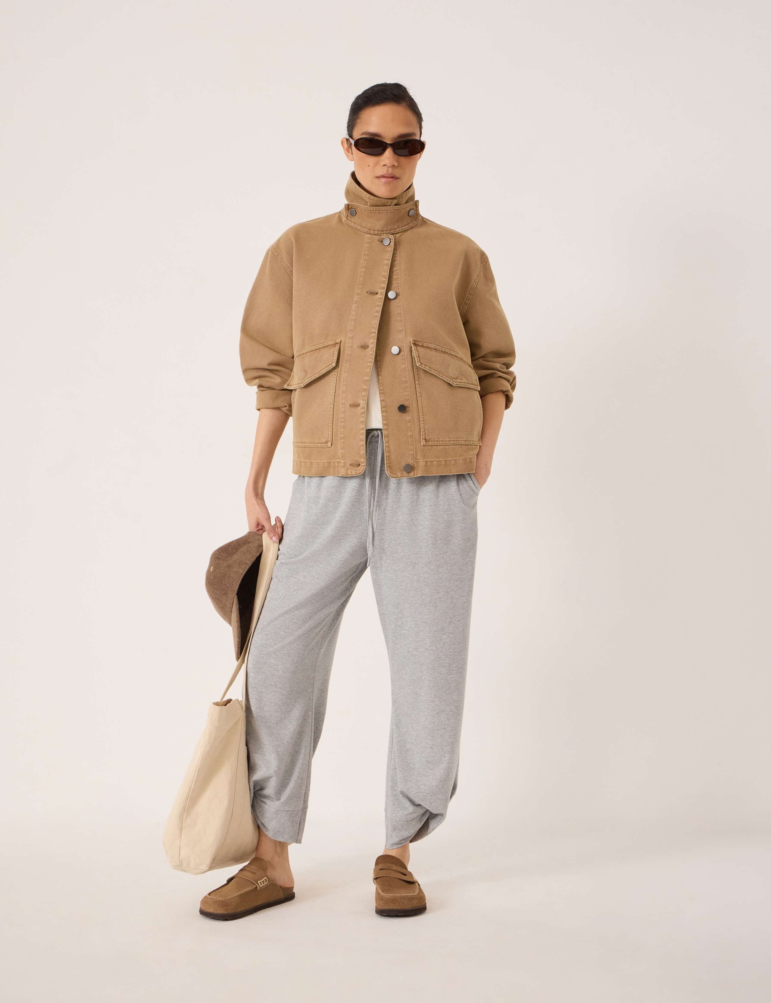Pure Cotton Funnel Neck Utility Jacket 6 of 6