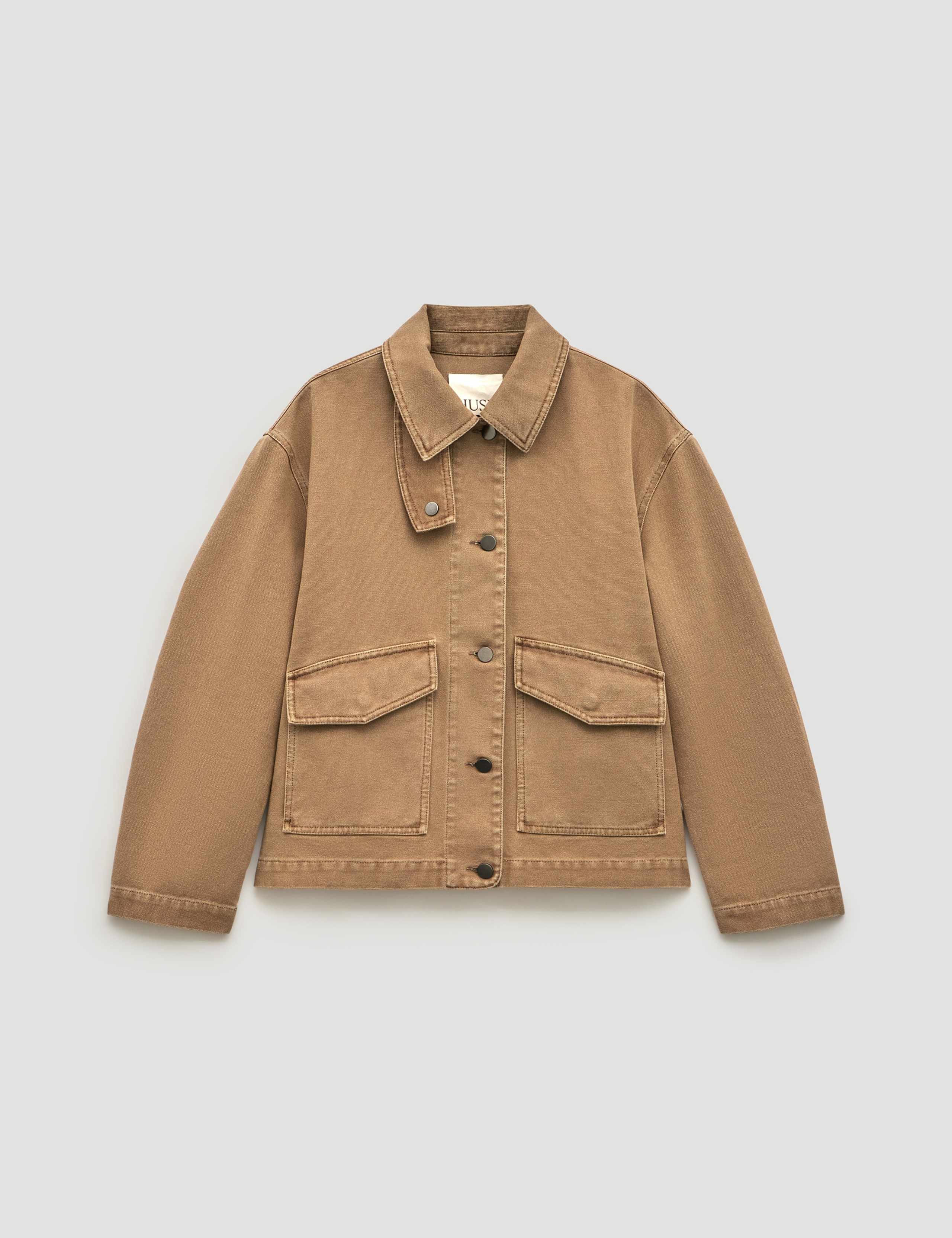 Pure Cotton Funnel Neck Utility Jacket 2 of 6