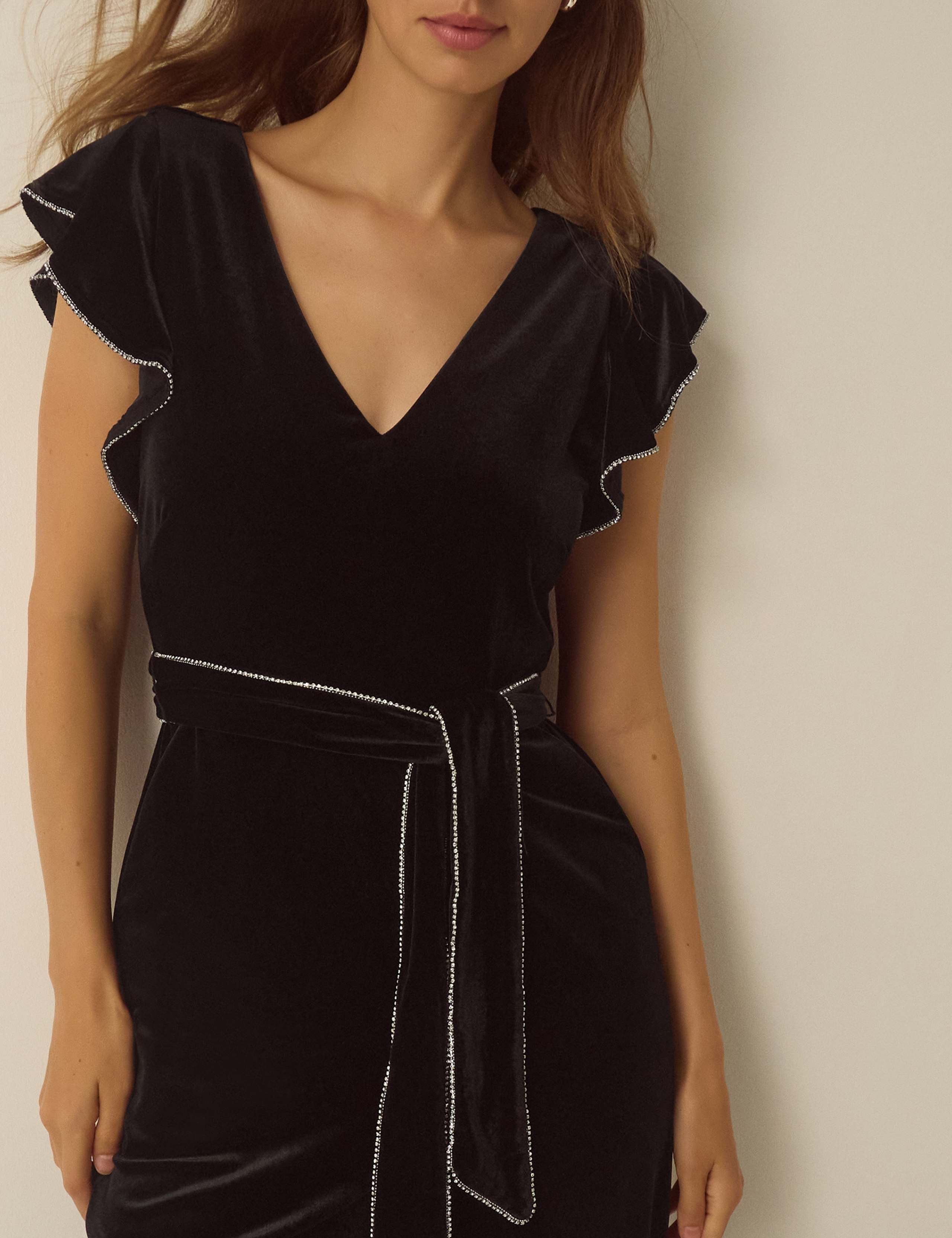 Velvet V Neck Jumpsuit 5 of 5