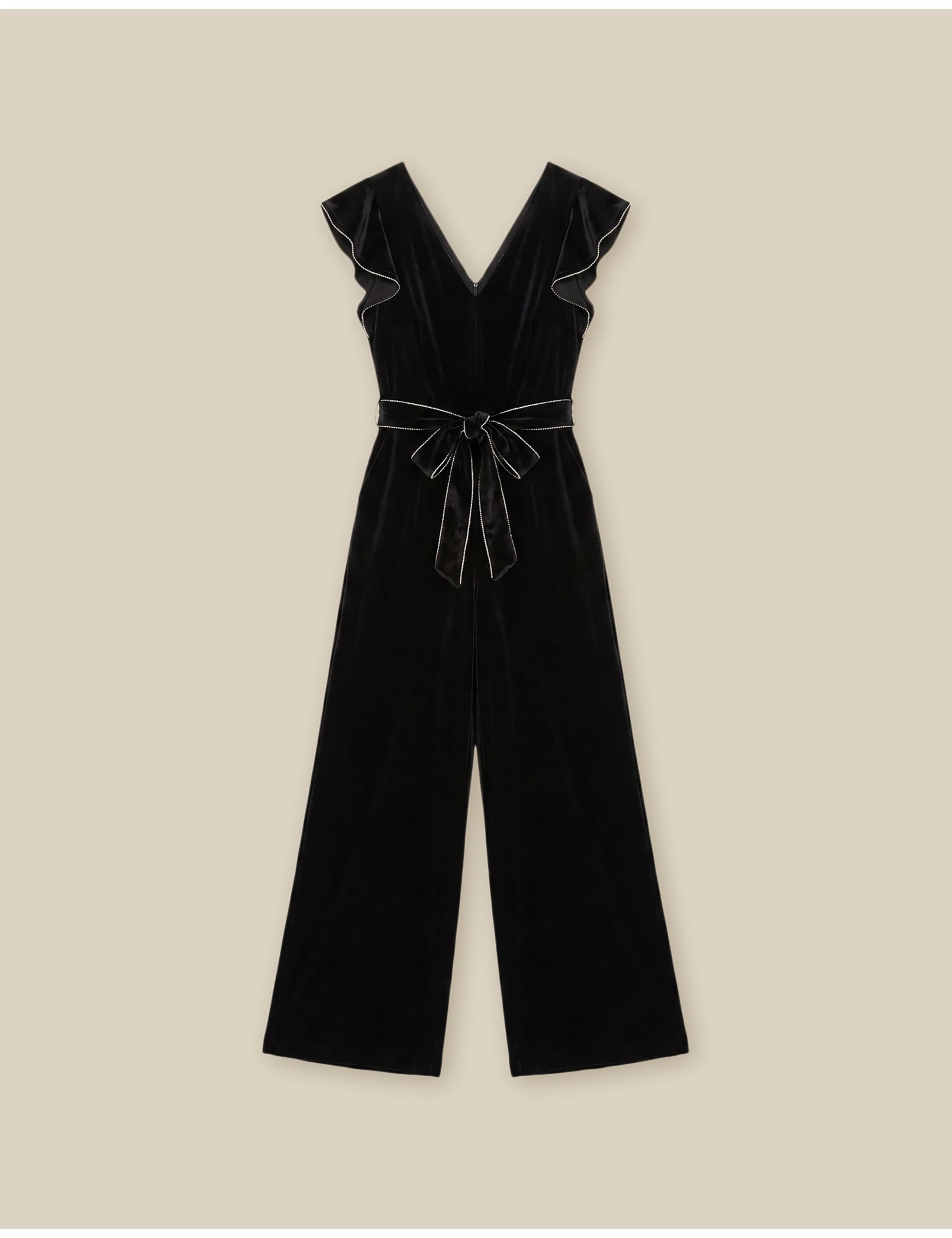 Velvet V Neck Jumpsuit 2 of 5