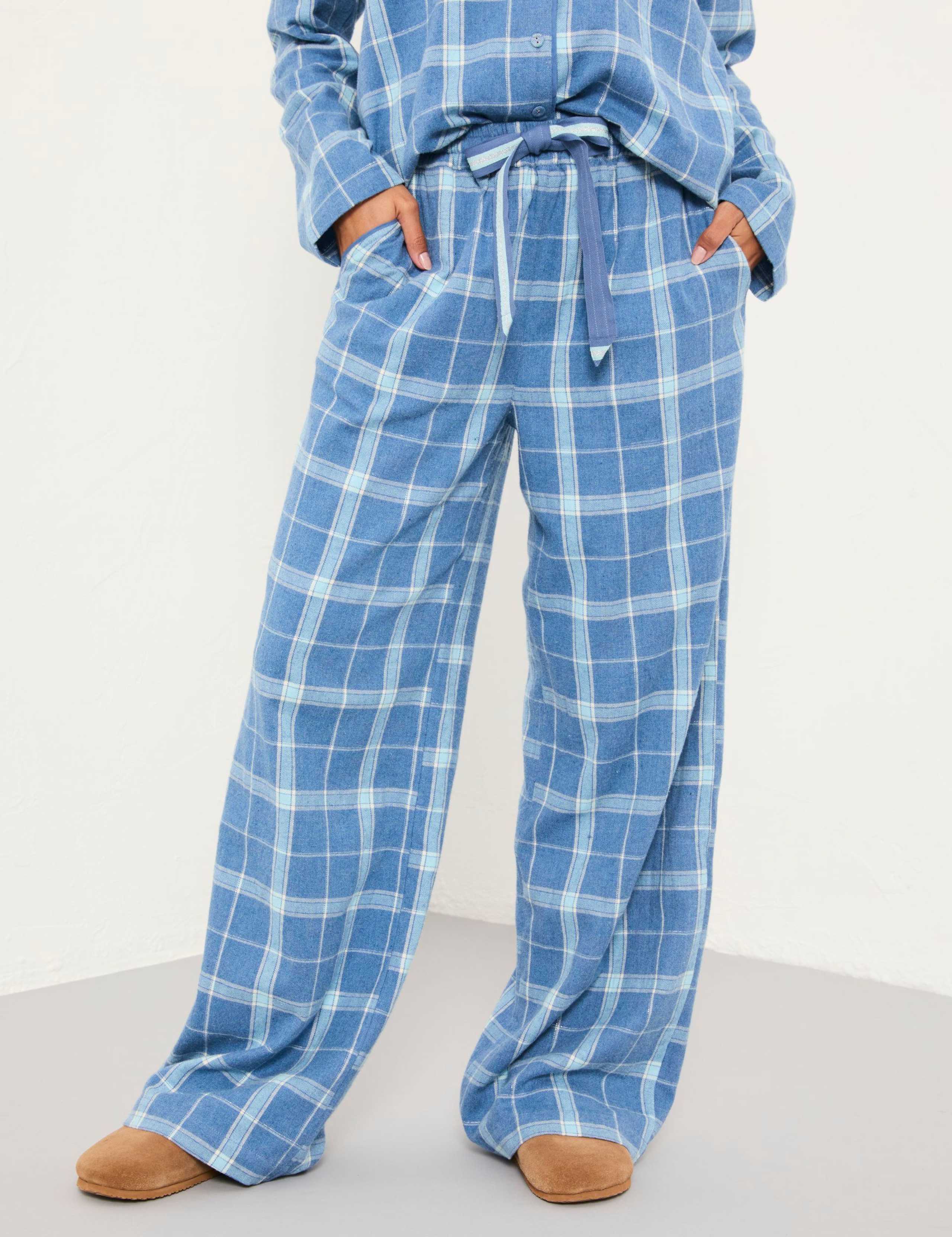 Pure Cotton Checked Pyjama Set 4 of 8