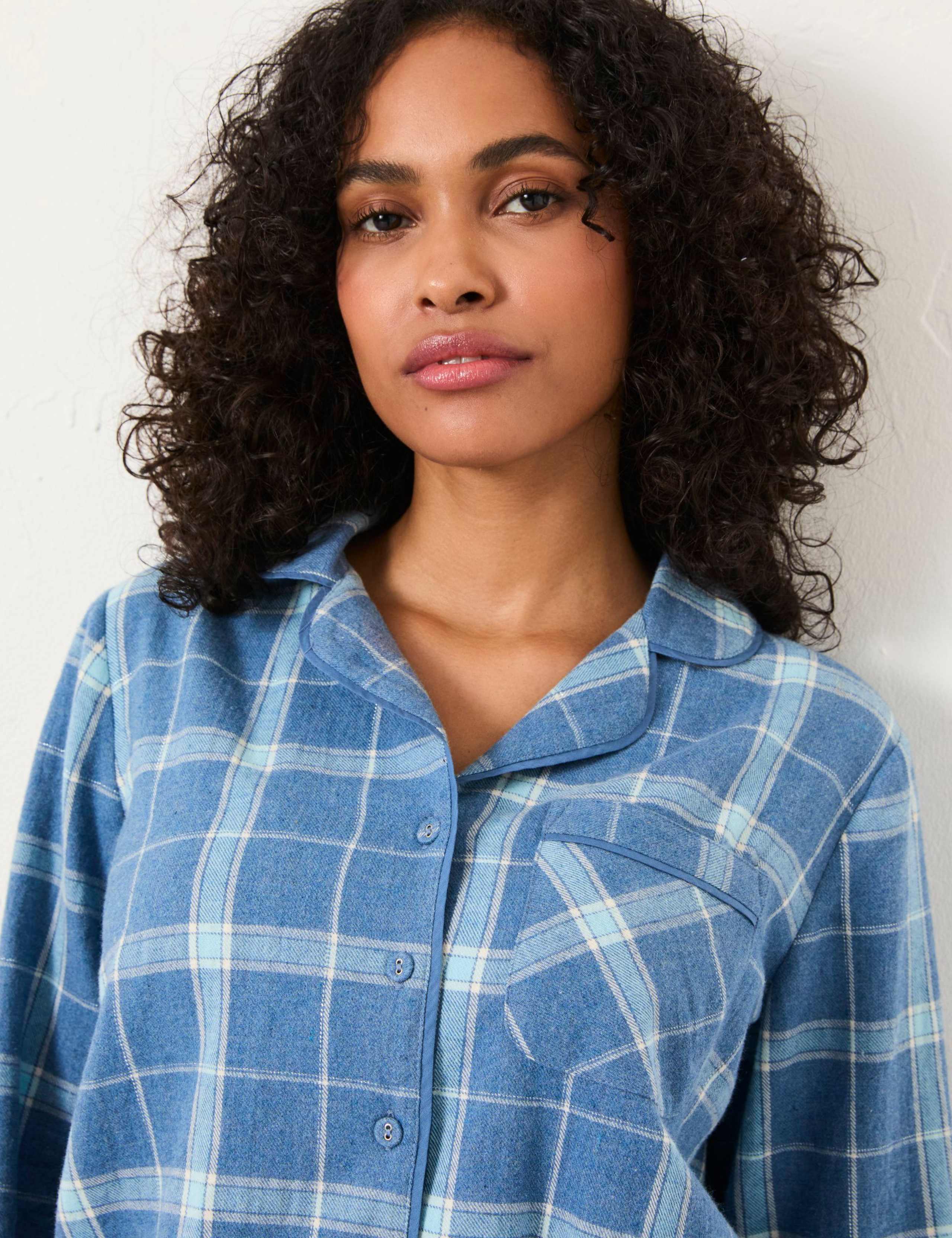 Pure Cotton Checked Pyjama Set 6 of 8