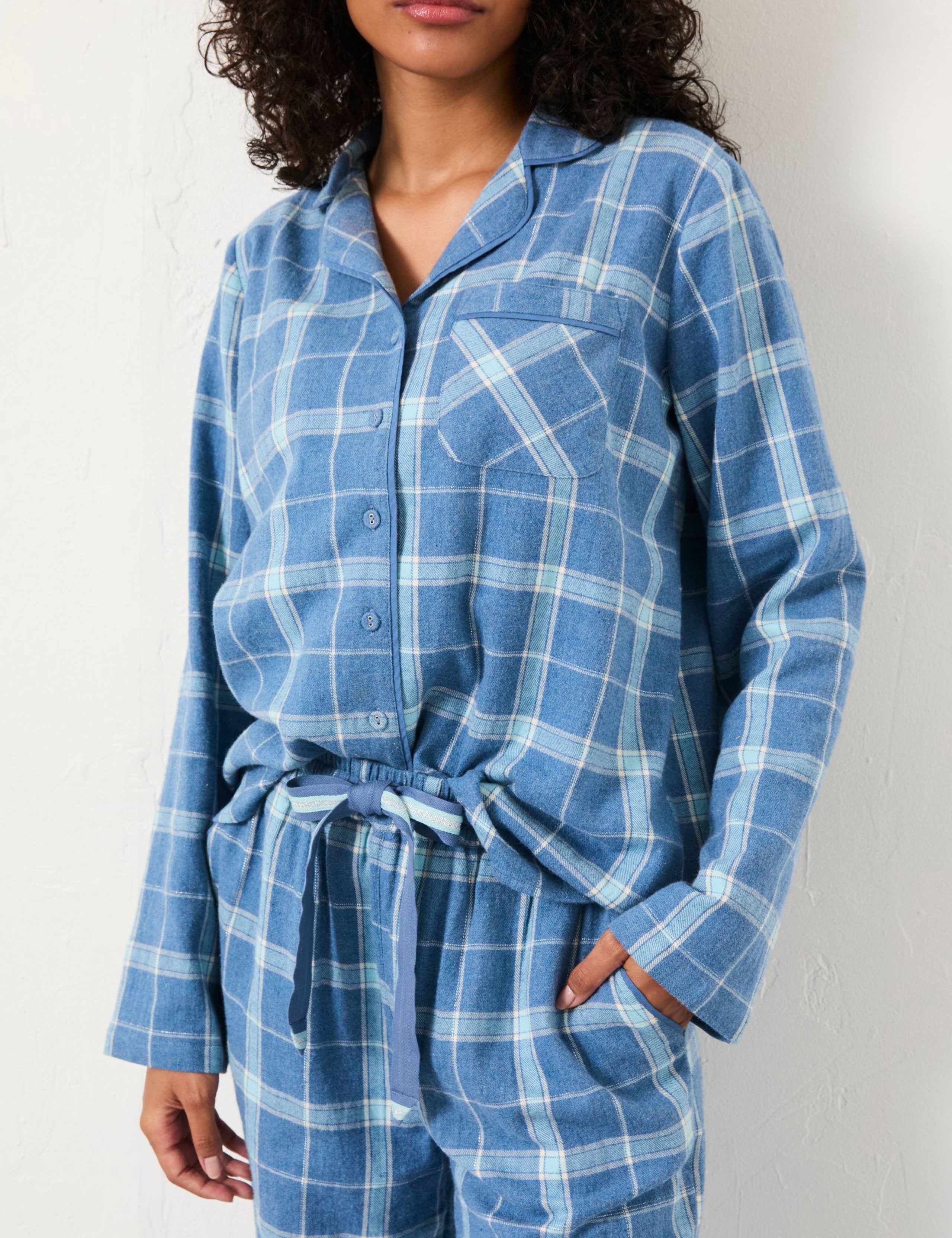 Pure Cotton Checked Pyjama Set 8 of 8