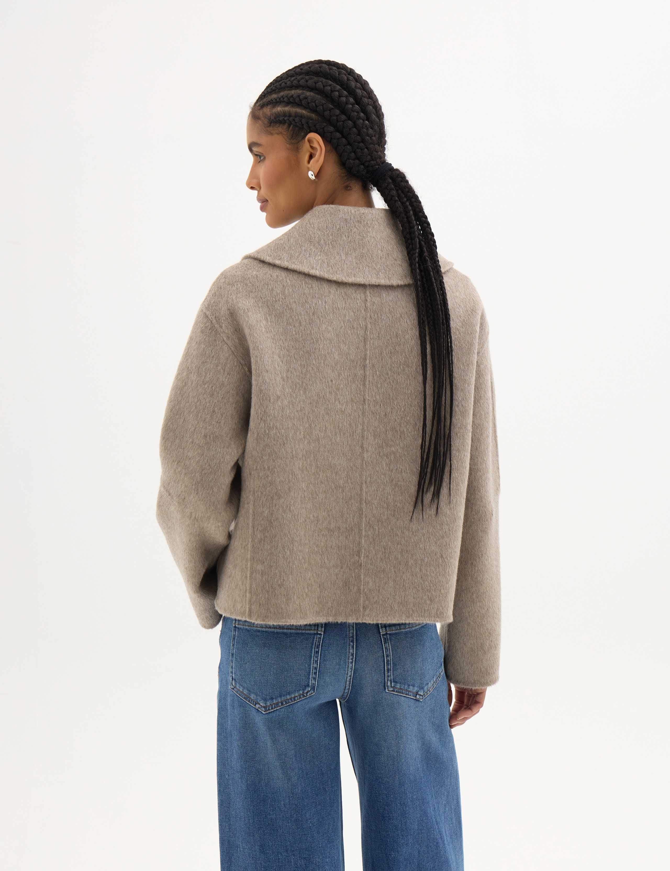 Double Faced Pure Wool Collared Short Jacket 4 of 6