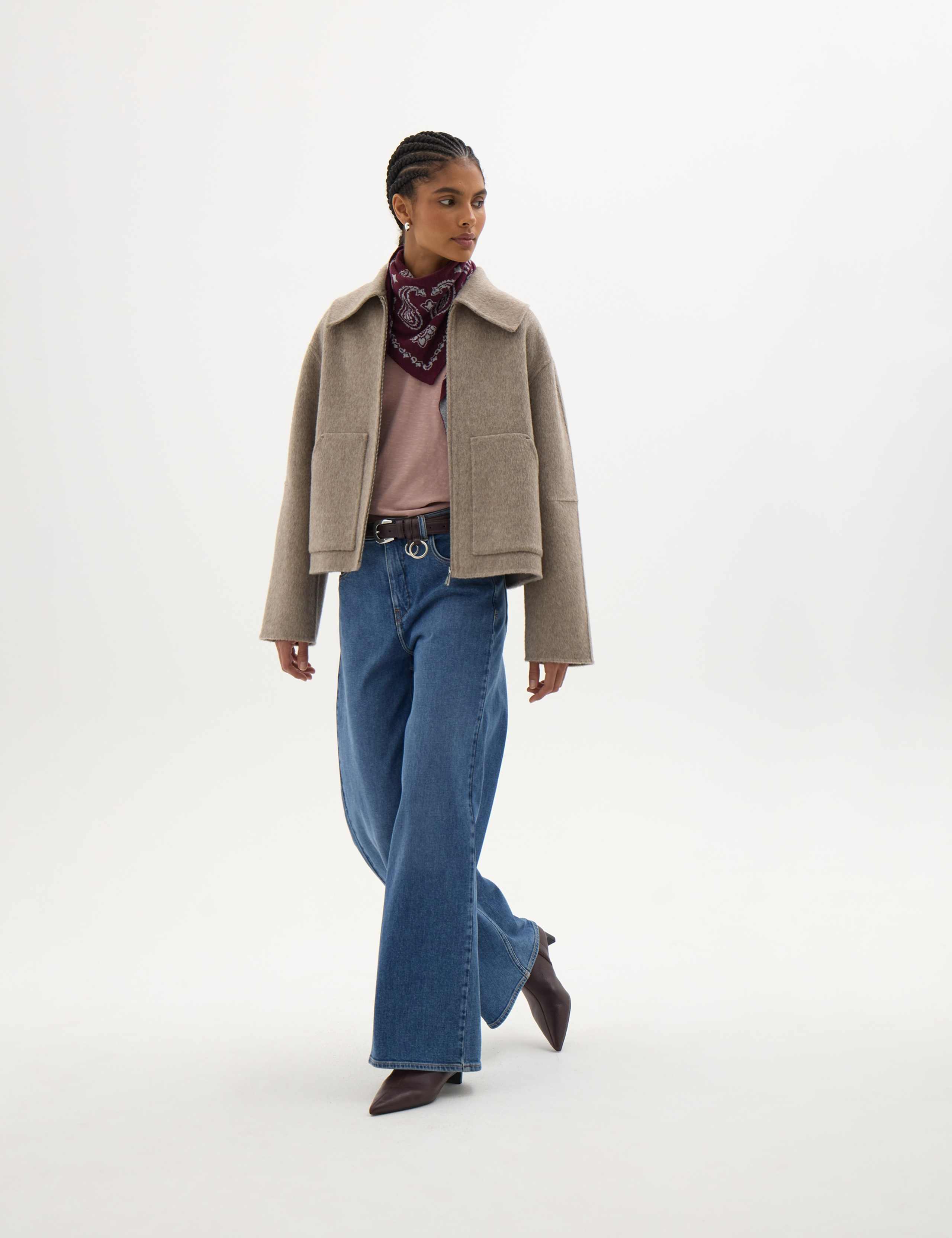 Double Faced Pure Wool Collared Short Jacket 5 of 6