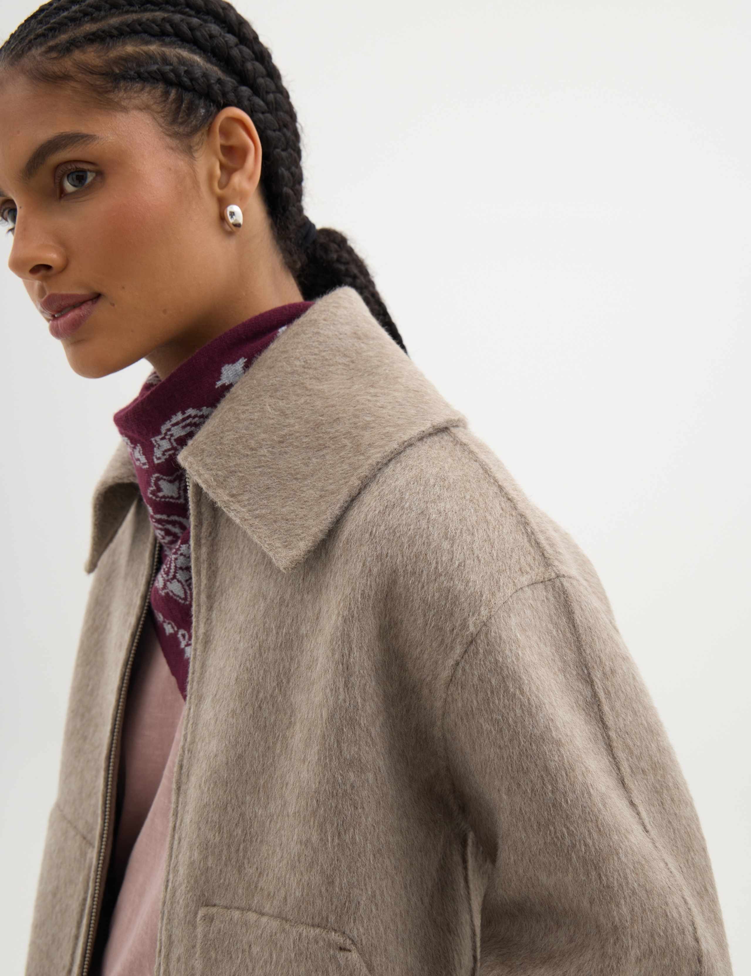 Double Faced Pure Wool Collared Short Jacket 6 of 6