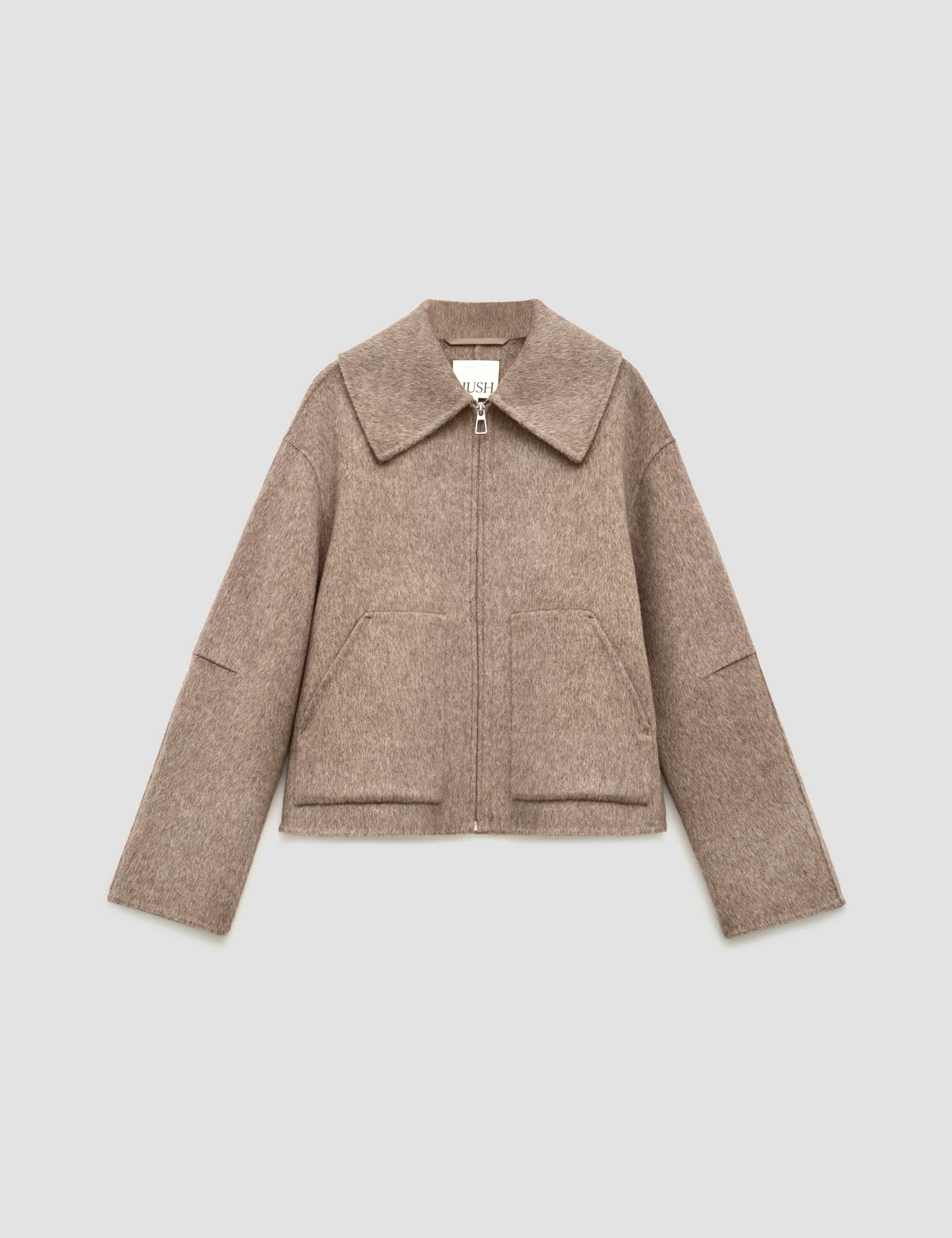 Double Faced Pure Wool Collared Short Jacket 2 of 6