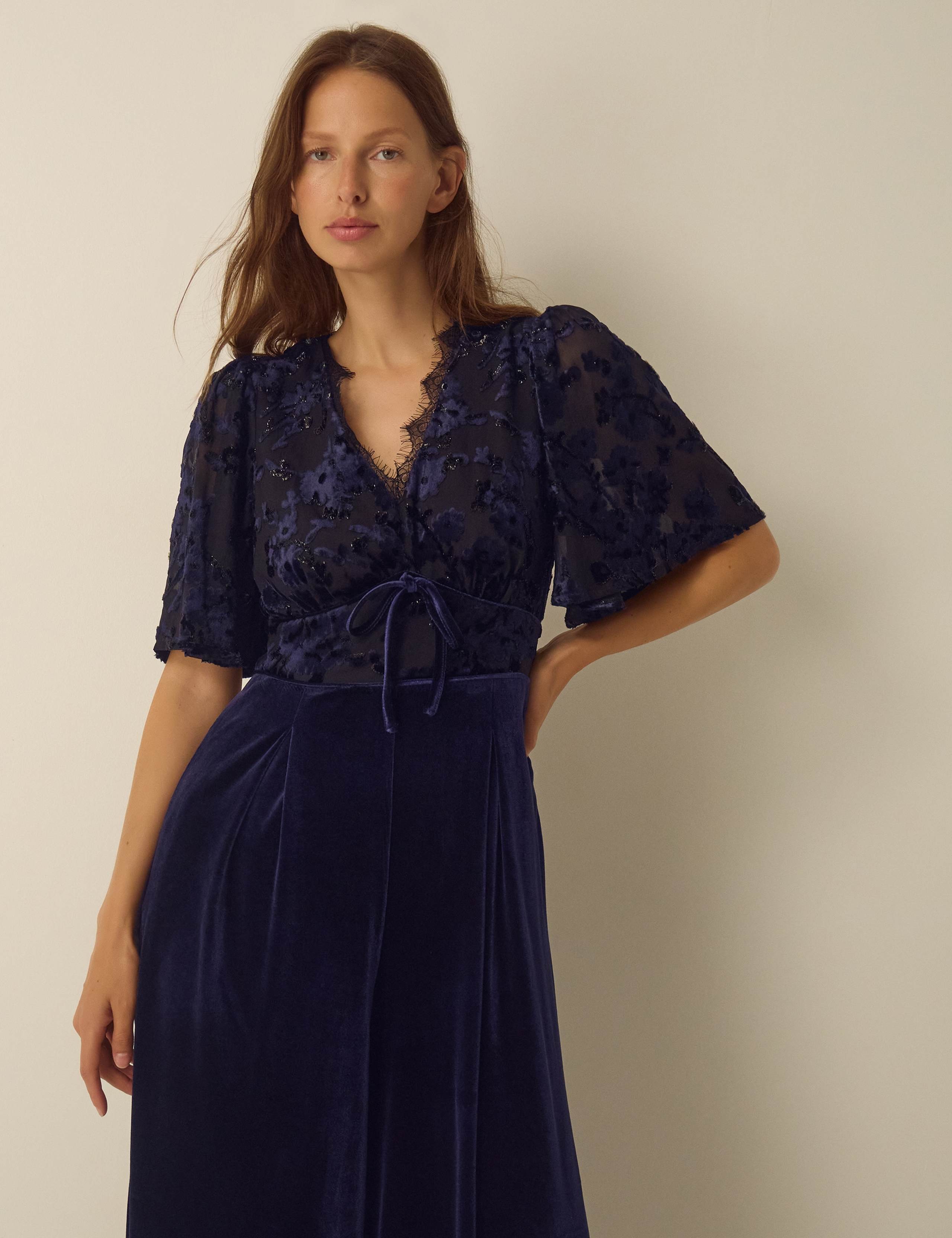 Devore V Neck Jumpsuit 4 of 5