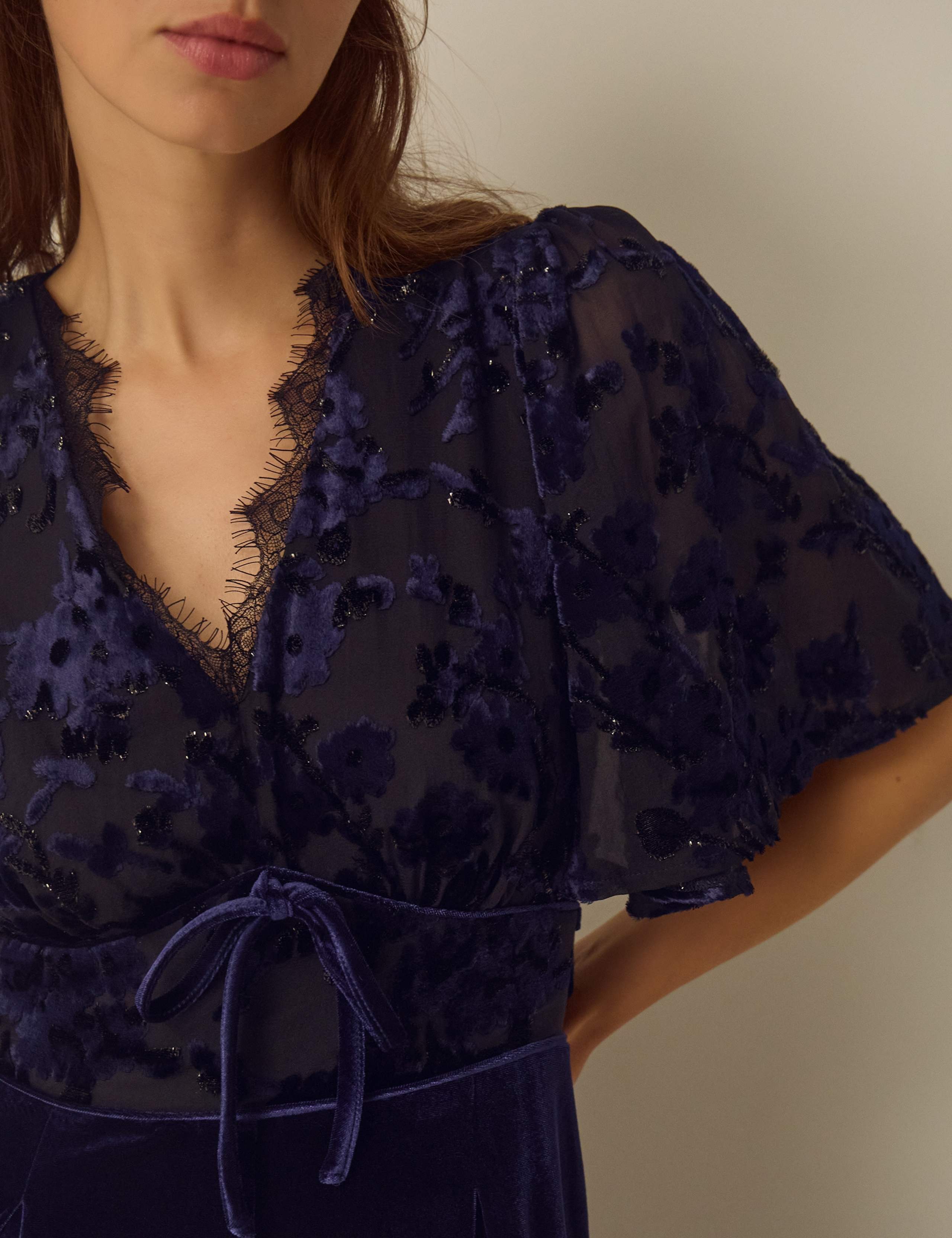 Devore V Neck Jumpsuit 5 of 5
