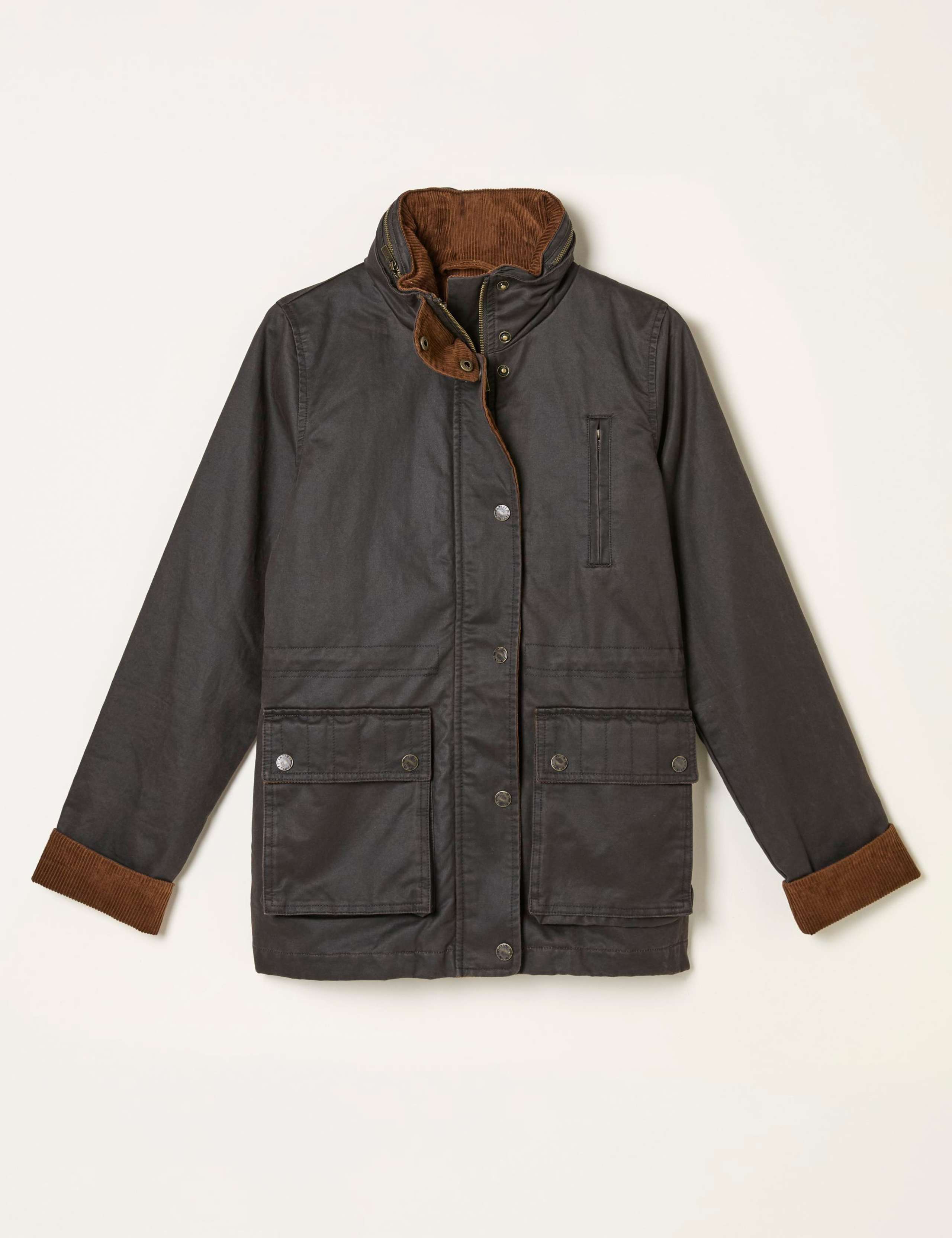 Cotton Rich Funnel Neck Utility Jacket 2 of 6
