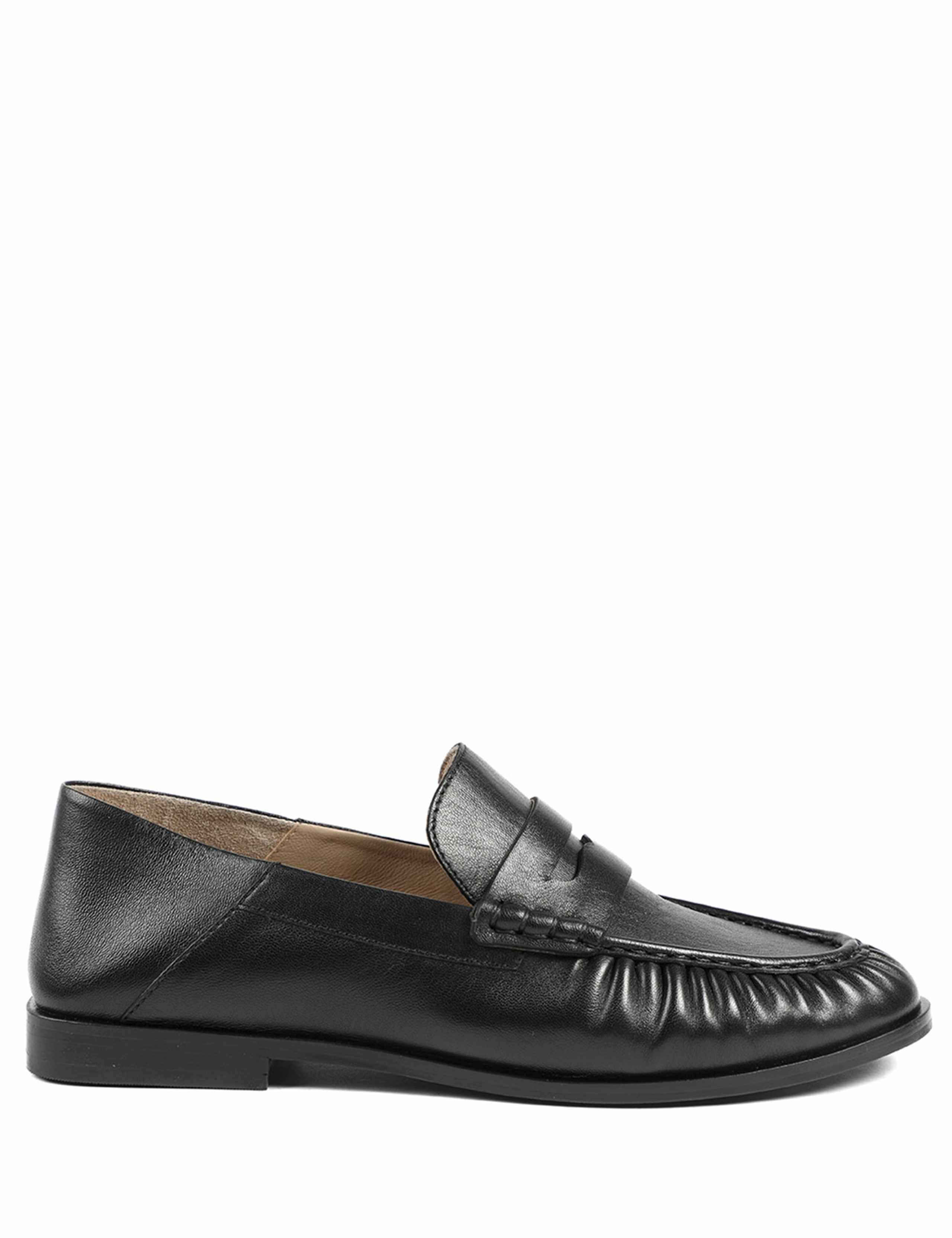 Leather Slip On Flat Loafers 1 of 5