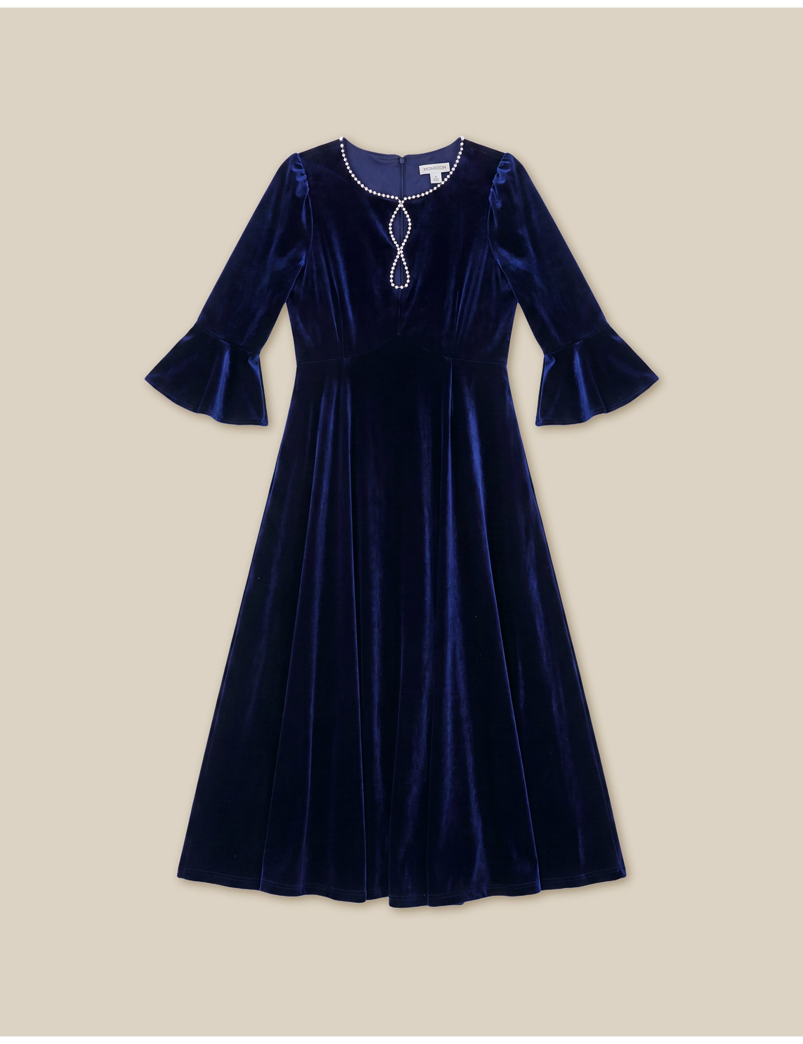 Velvet Scoop Neck Maxi Tea Dress 2 of 6