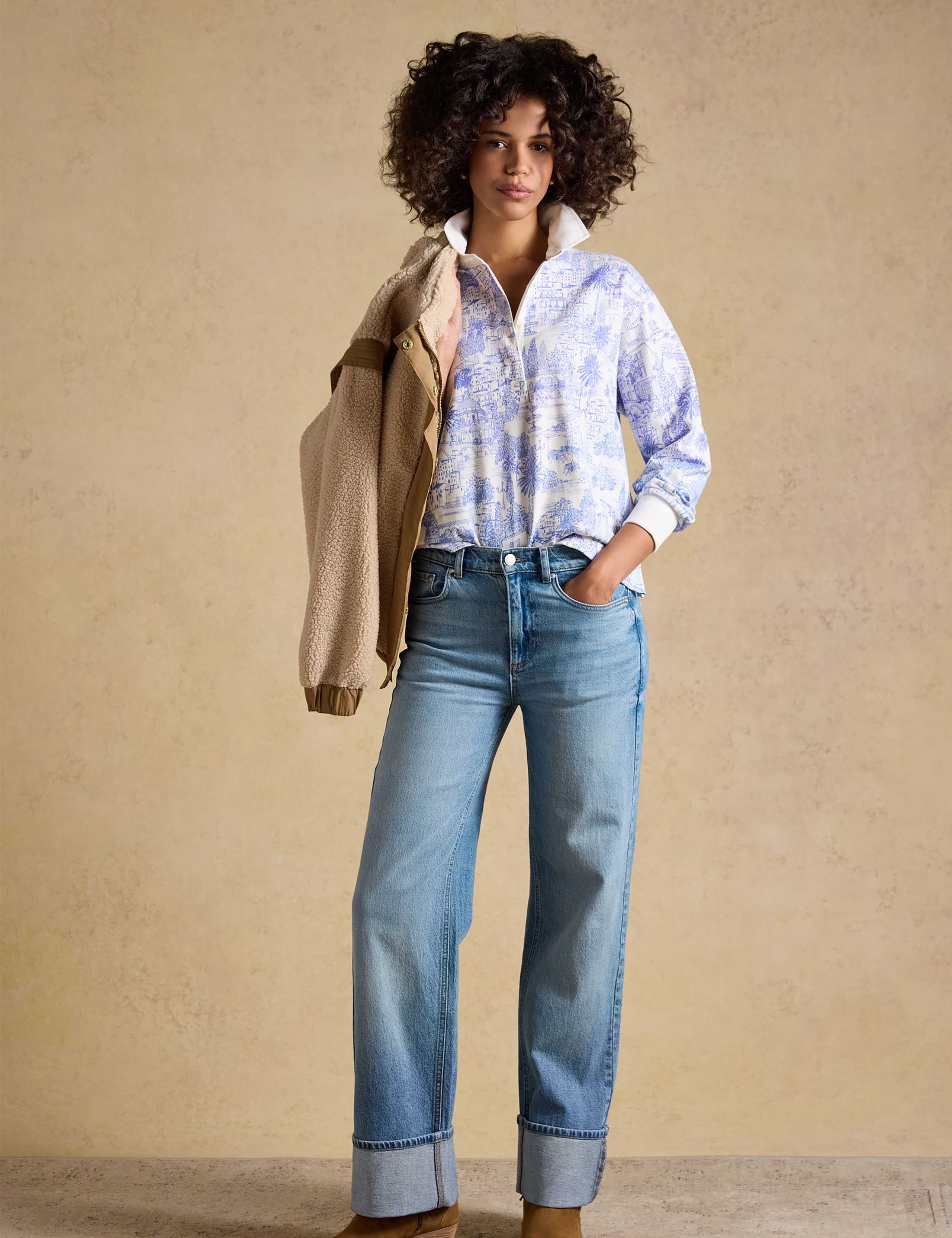 Pure Cotton Printed Rugby Top 1 of 9