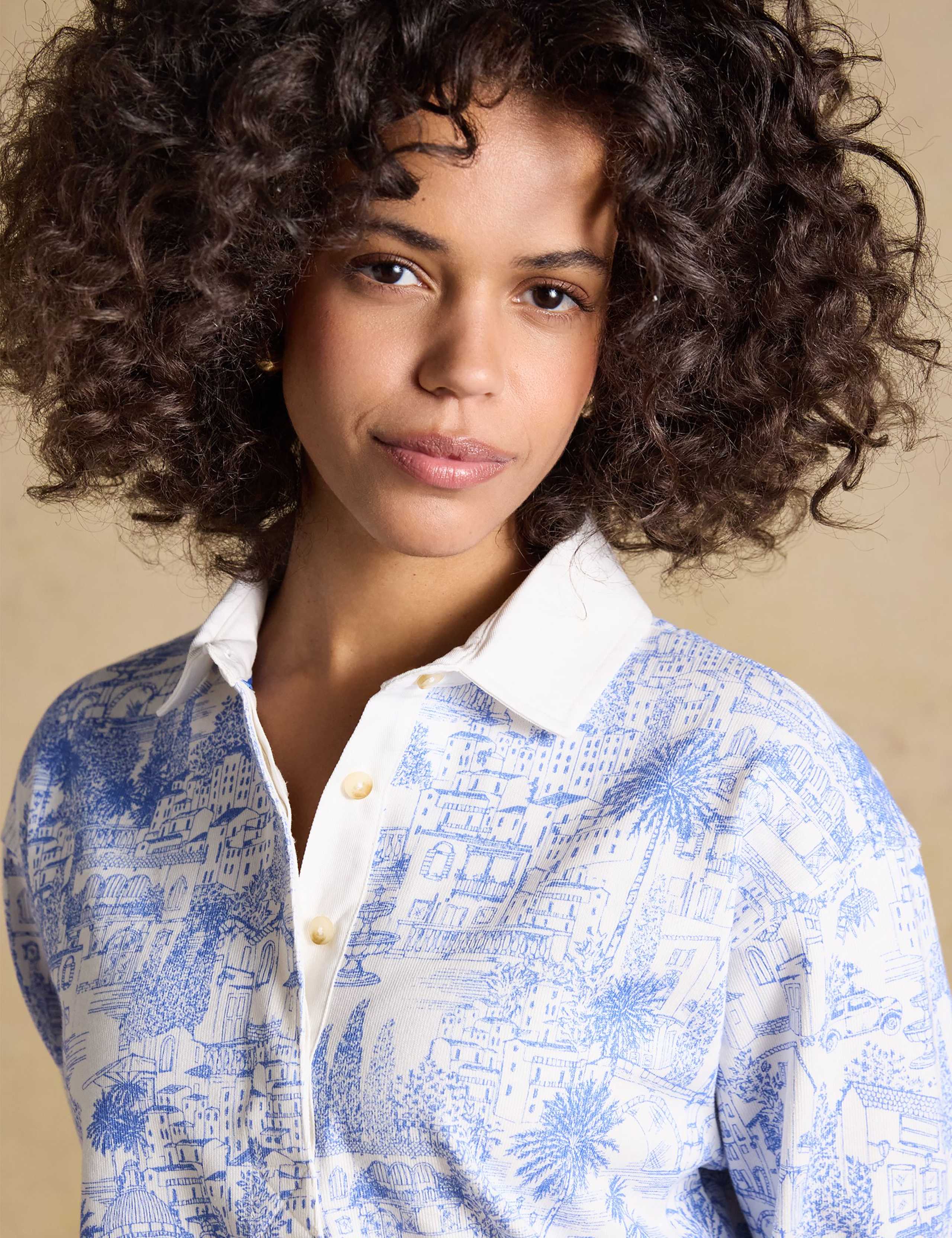 Pure Cotton Printed Rugby Top 5 of 9