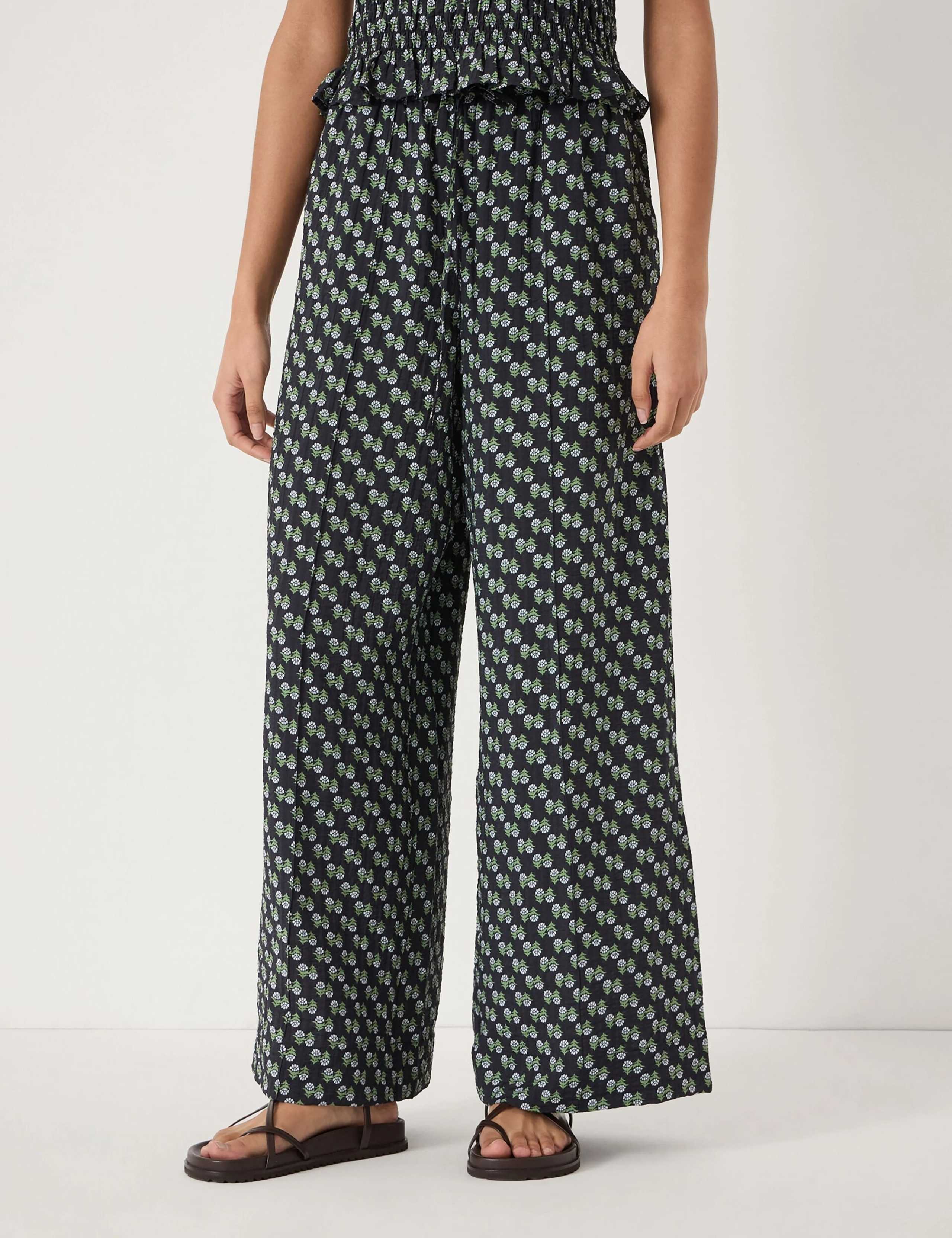 Floral Wide Leg Trousers 1 of 5