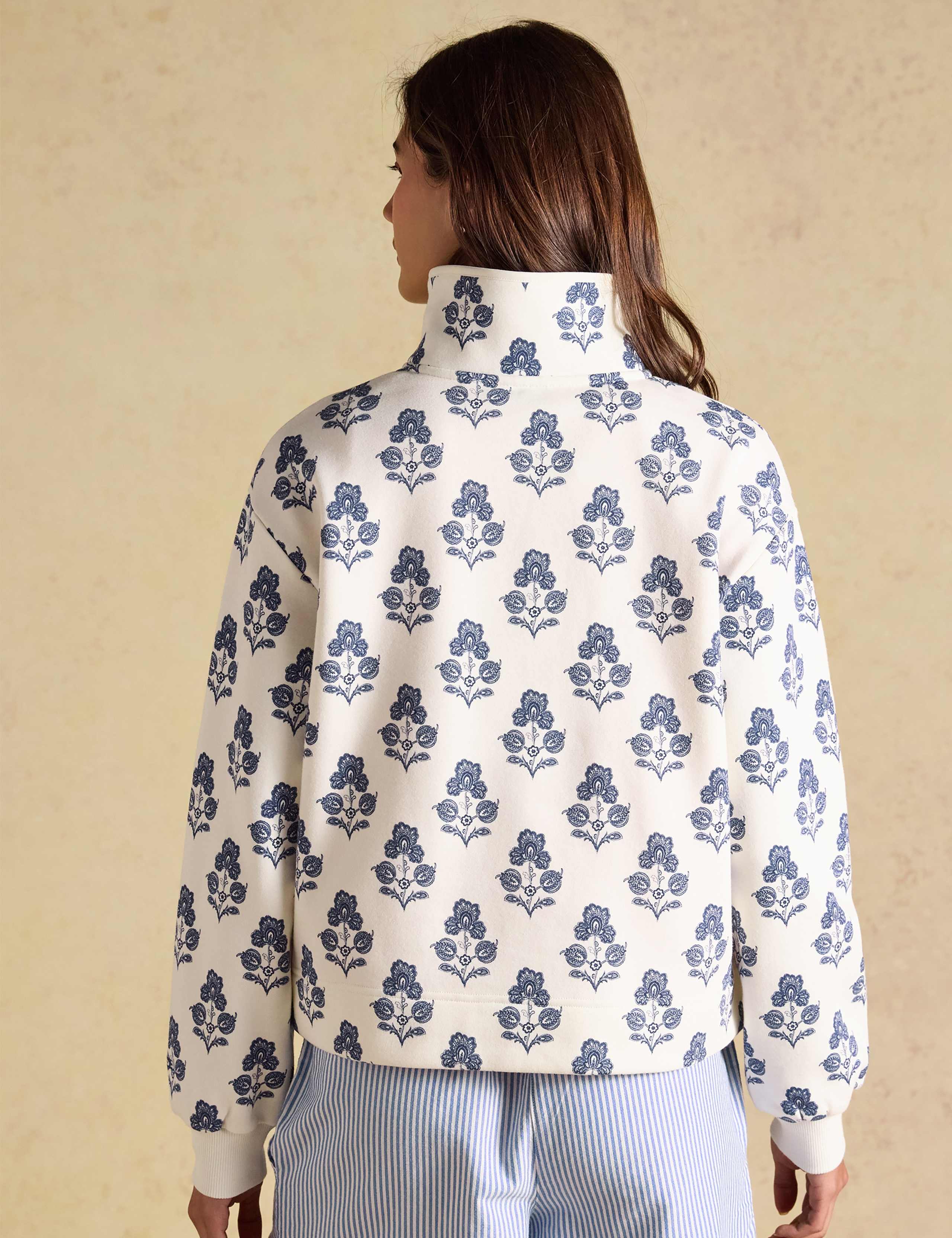 Floral Funnel Neck Sweatshirt 2 of 8