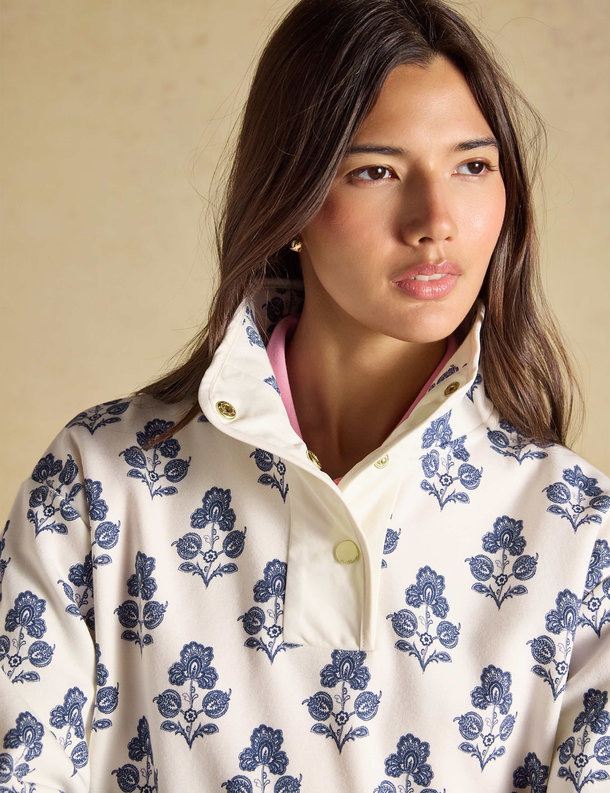 Floral Funnel Neck Sweatshirt 7 of 8