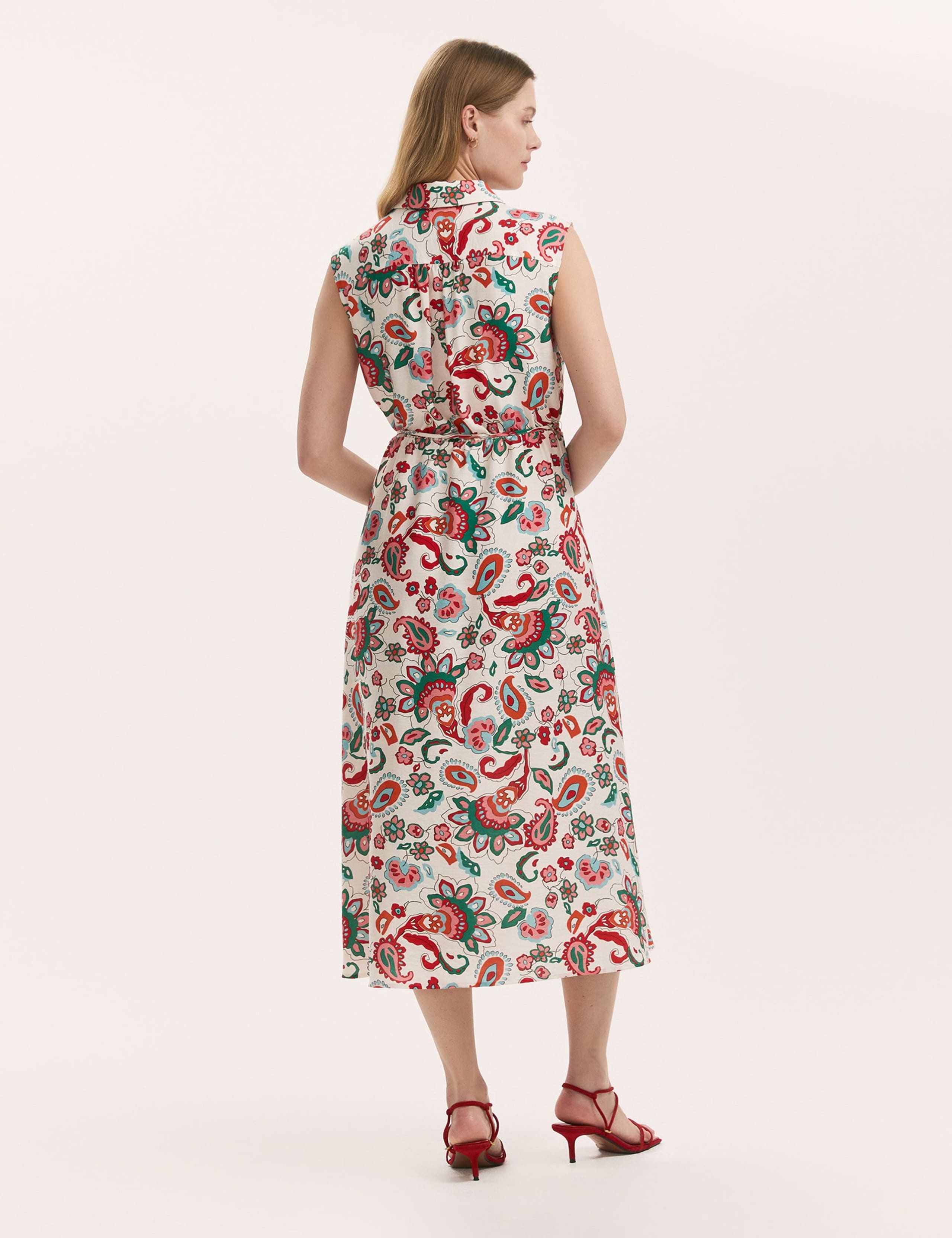 Floral Midi Shirt Dress 2 of 4