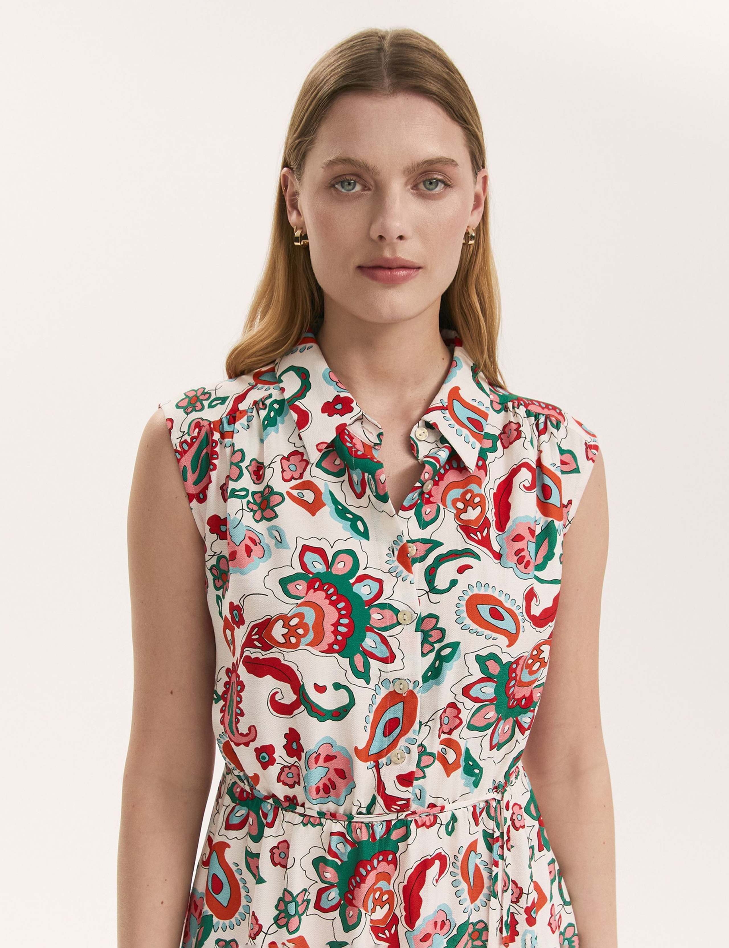 Floral Midi Shirt Dress 4 of 4